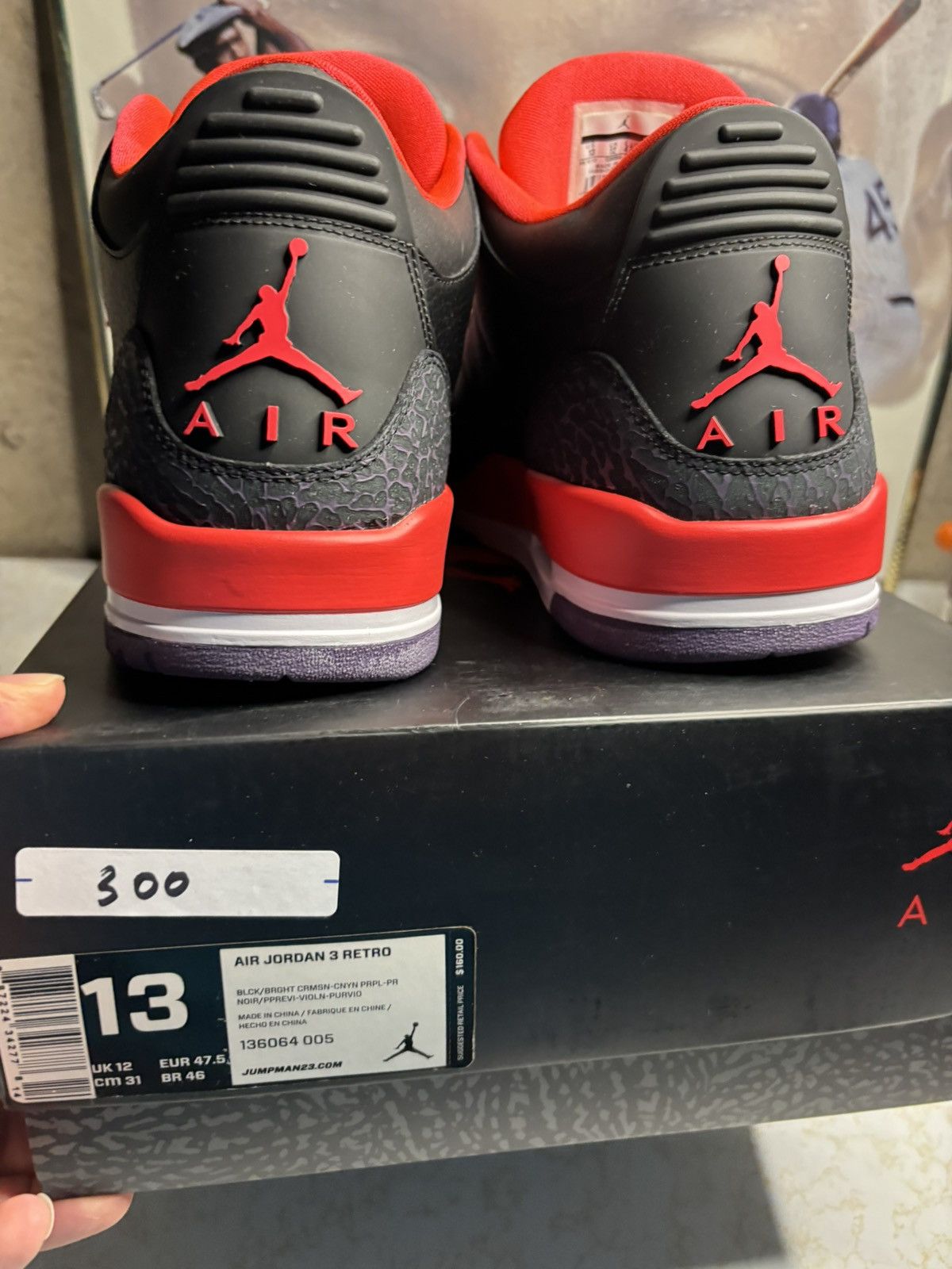 Jordan Brand Air Jordan 3 Retro OG crimson Size US 13 / EU 46 - 7 Thumbnail