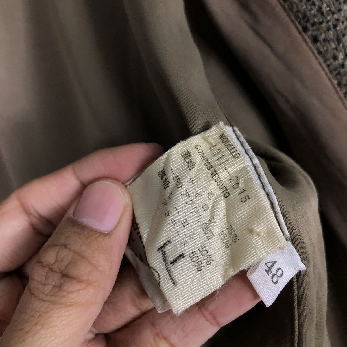 Emporio Armani 🔥VINTAGE WOOL HERRINGBONE JACKET EMPORIA ARMANI MADE ITALY Size US M / EU 48-50 / 2 - 20 Thumbnail