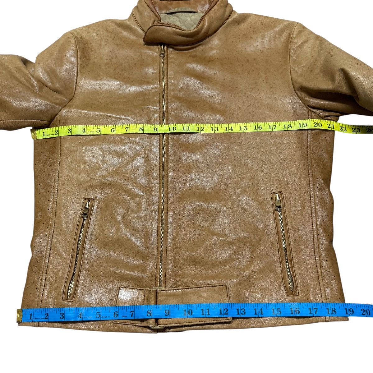 Gucci Gucci By Tom Ford Leather Moto Jacket Patina Size US M / EU 48-50 / 2 - 23 Thumbnail
