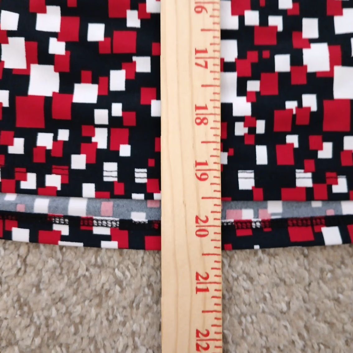 Vintage Casual Corner Annex Skirt PS Petite Short Red Geometric A-Line Pull On Women Size 28" / US 6 / IT 42 - 5 Thumbnail