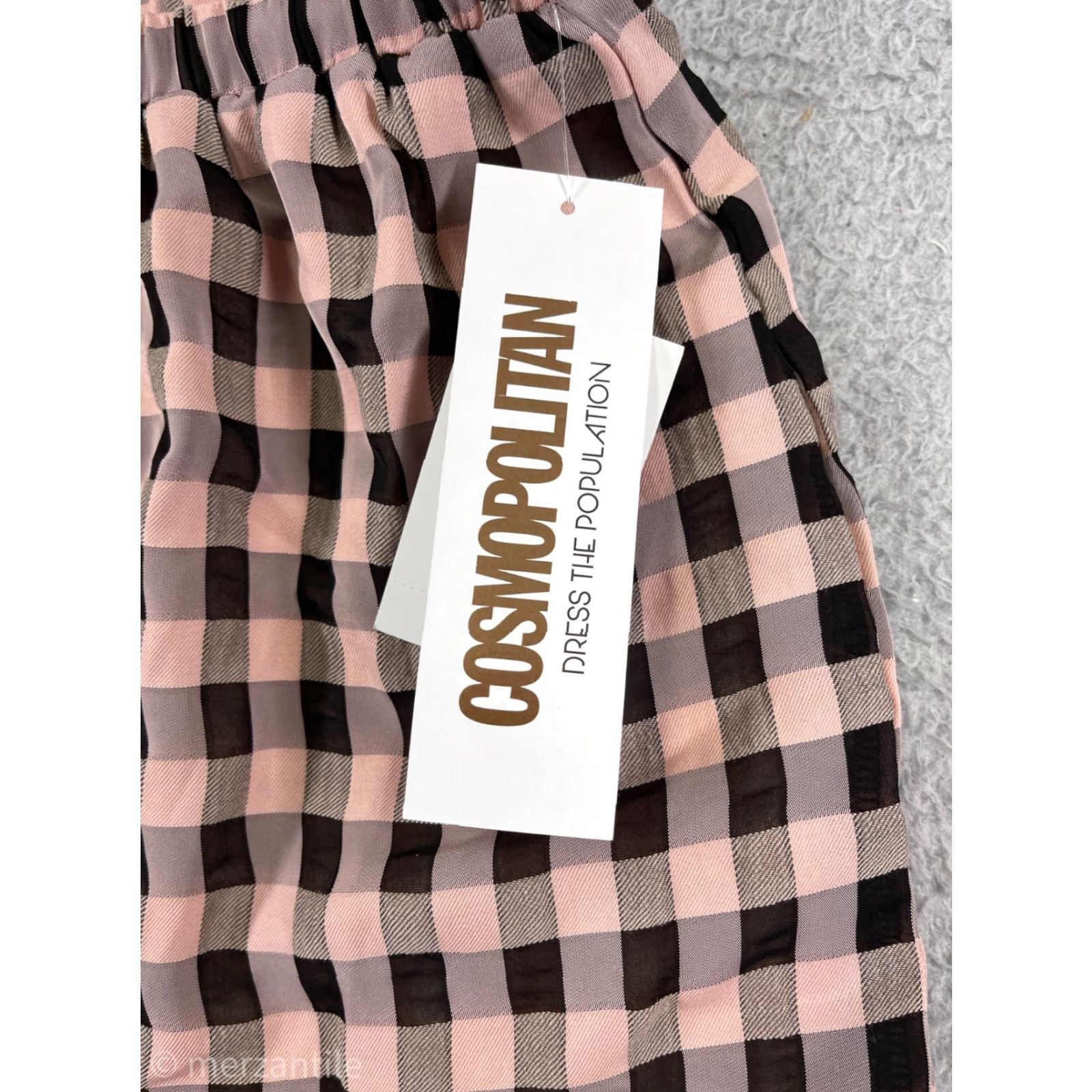 Dress the Population Dress The Population Skirt Womens XS Pink Plaid Polyester Knit Short Pleated Casual Travel Vintage No Size 26" / US 2 / IT 38 - 4 Thumbnail