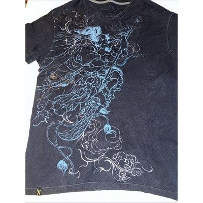 Marc Ecko Y2K Marc Ecko cut sew Blue And Gold Foil Witch Skull. XXL Size XXL / US 16-18 / IT 52-54 - 2 Thumbnail