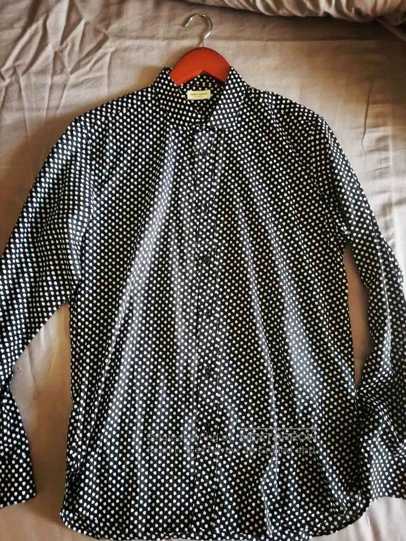 Saint Laurent Paris YSL Men's Polka Dot Shirt. Size US S / EU 44-46 / 1 - 1 Thumbnail