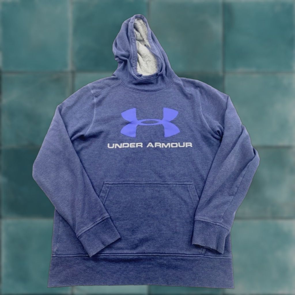Under Armour Under Armour Hoodie Sweatshirt Men’s Small Blue Loose Fit Pullover Hooded Knit Logo Size US S / EU 44-46 / 1 - 1 Thumbnail