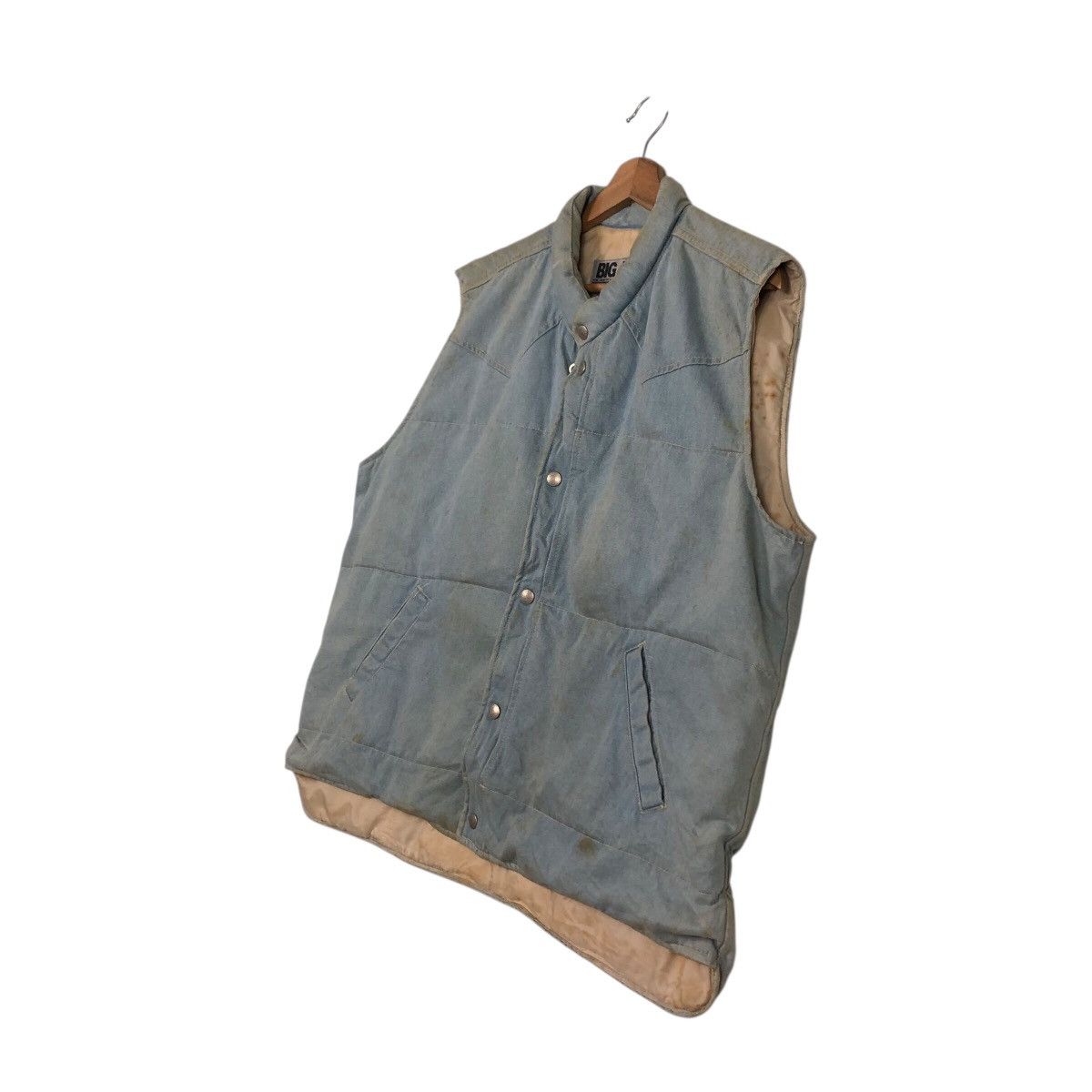 Japanese Brand Big John Vintage Duck-Lined Denim Vest Size US L / EU 52-54 / 3 - 3 Thumbnail
