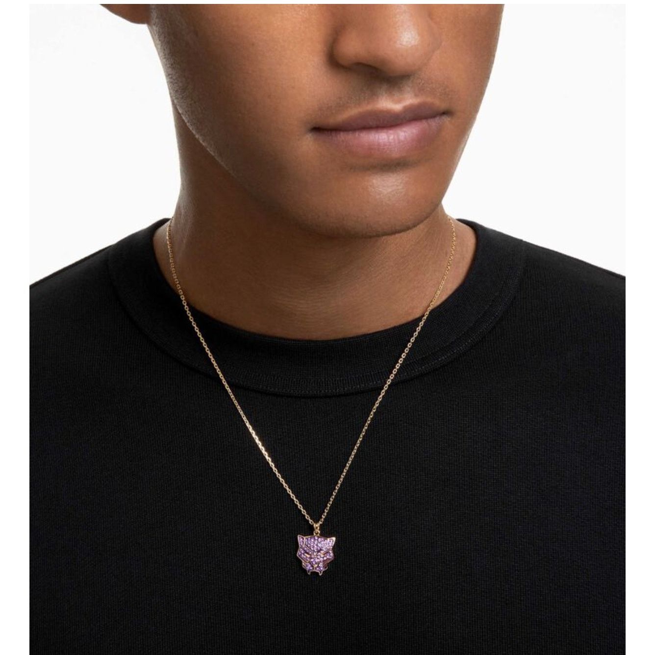 Swarovski Swarovski Marvel Black Panther Gold Tone Unisex Necklace Size ONE SIZE - 6 Thumbnail