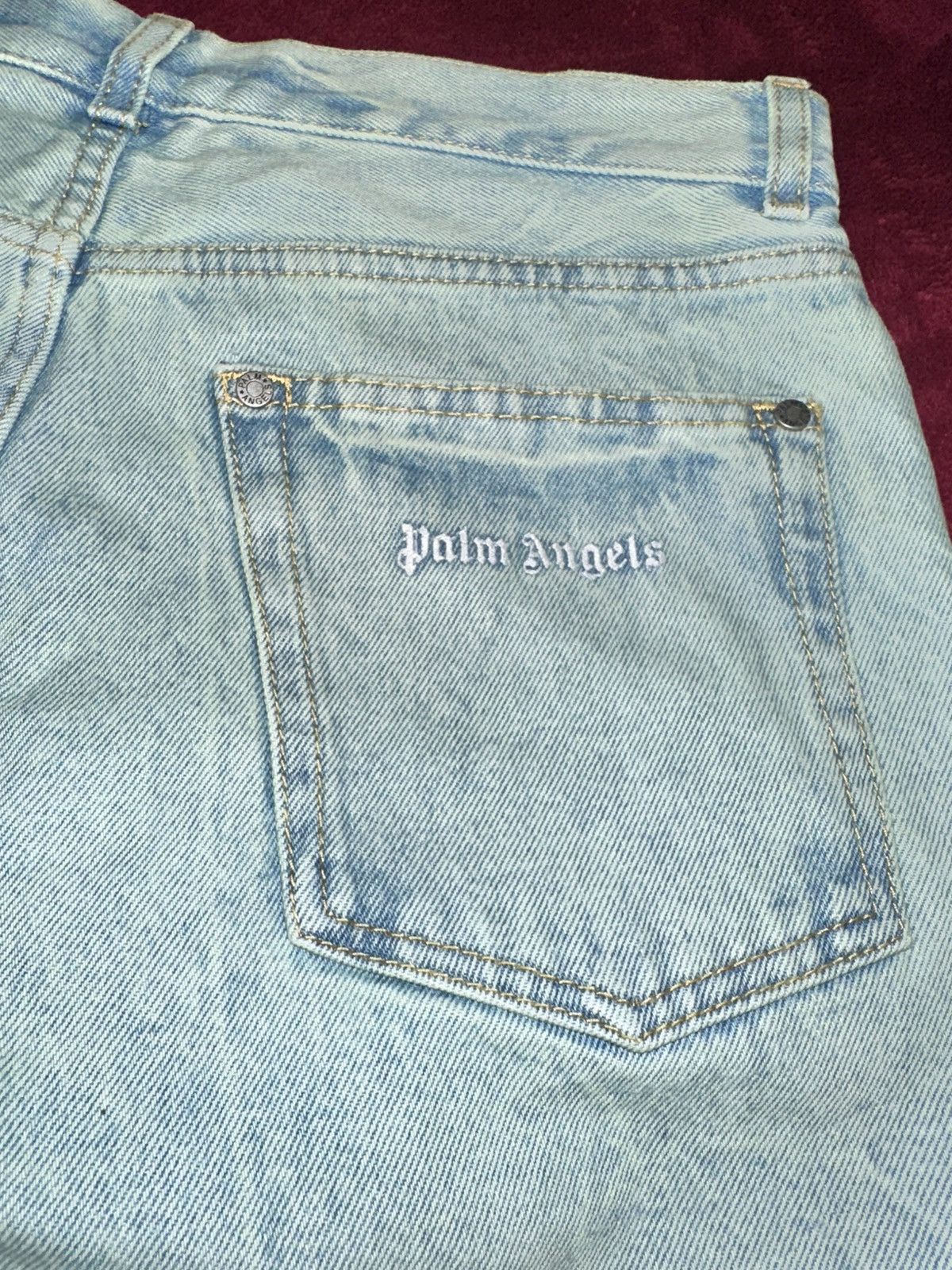 Palm Angels Palm Angels Authentic Men OverDyed Straight Leg Jeans Size US 30 / EU 46 - 12 Thumbnail