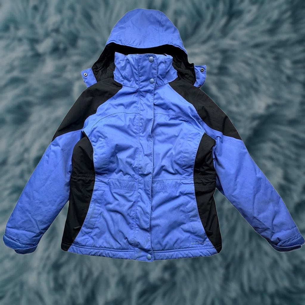 Vintage LL Bean Primaloft Rugged Ridge Parka Jacket Womens Petite Small Hooded Blue Ski Jacket Womens Petite Small Blue Parka Jacket Size S / US 4 / IT 40 - 1 Thumbnail