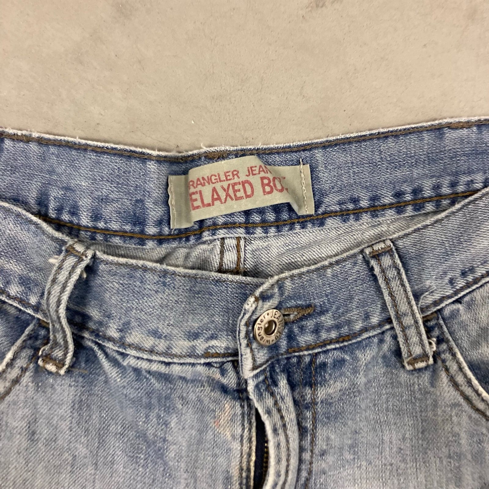 Wrangler Y2K thrashed baggy wrangler bootcut jeans 34x32 Size US 34 / EU 50 - 5 Thumbnail