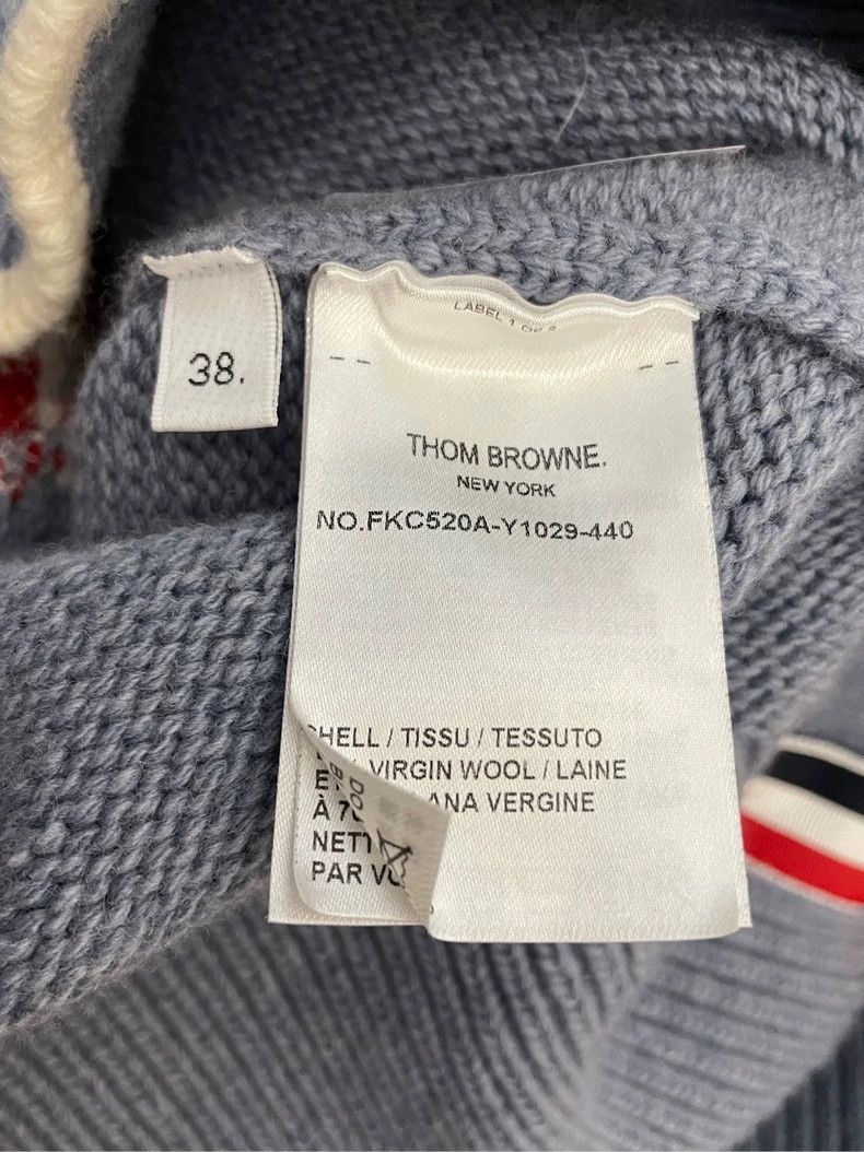 Thom Browne Thom Browne Smog blue sailboat four stripe wool sweater Size XS / US 0-2 / IT 36-38 - 6 Thumbnail