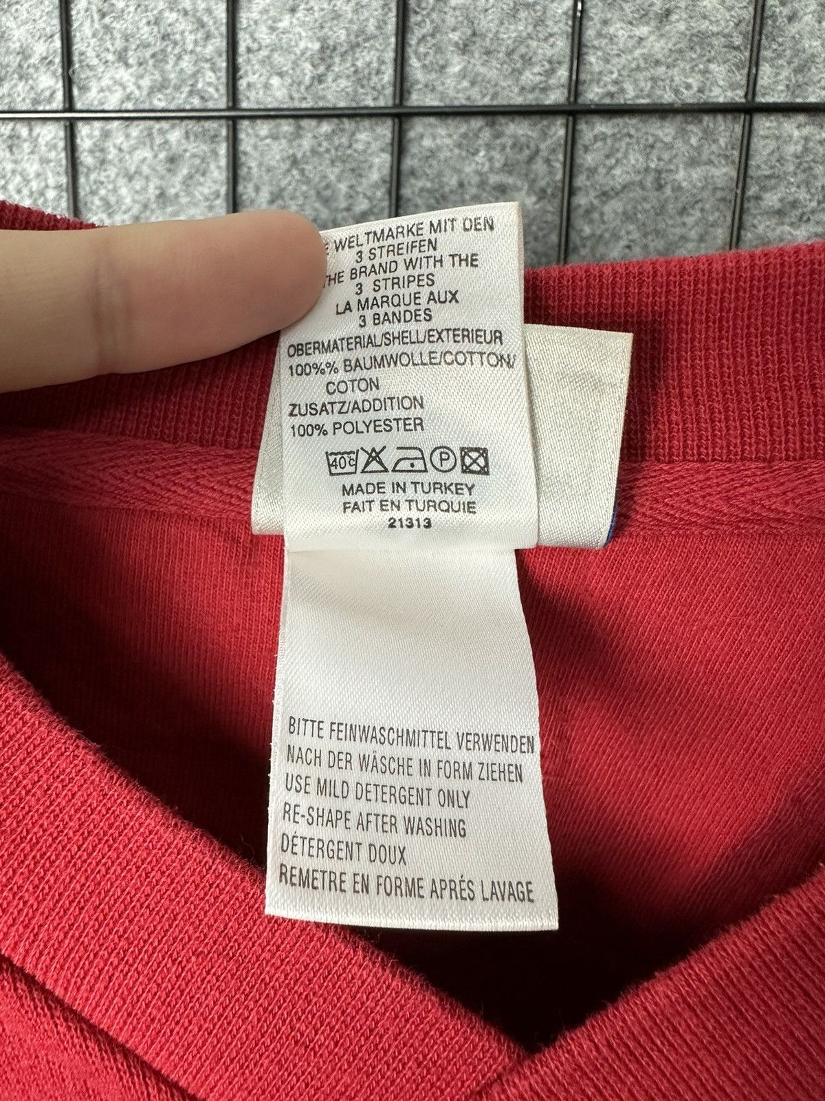Adidas × Vintage Adidas Vintage Cotton Big Logo V Neck Sweatshirt Size M Size US M / EU 48-50 / 2 - 5 Thumbnail