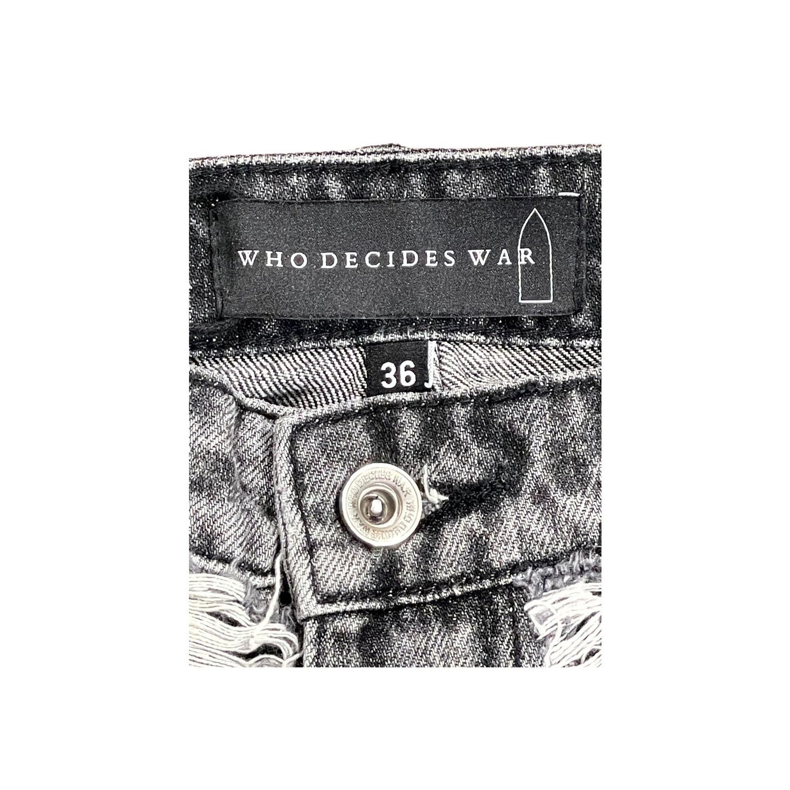 Who Decides War Who Decides War Distressed Black Wash Jeans Size US 36 / EU 52 - 4 Thumbnail