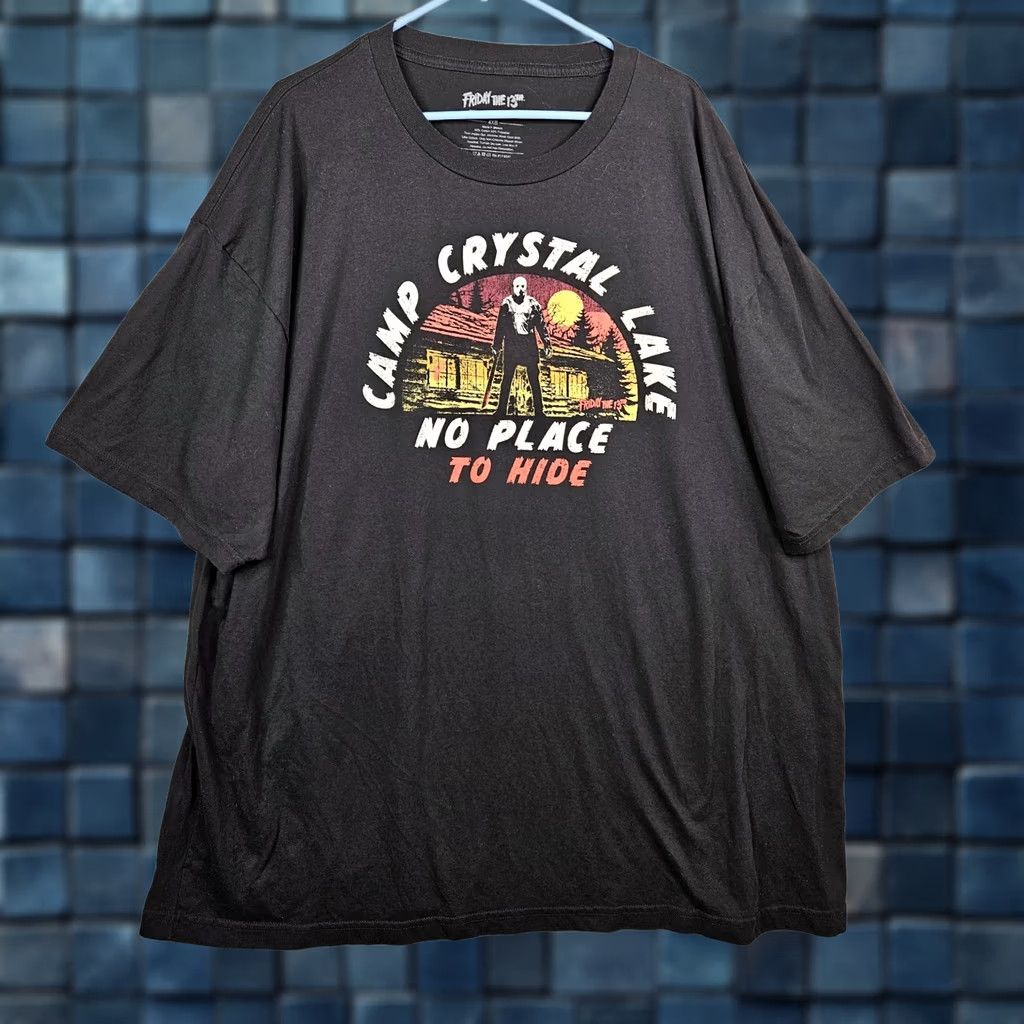 Vintage Friday THE 13TH Unisex Adult Black Graphic Short Sleeve Casual T-shirt Size 4XB Size US XXL / EU 58 / 5 - 1 Thumbnail