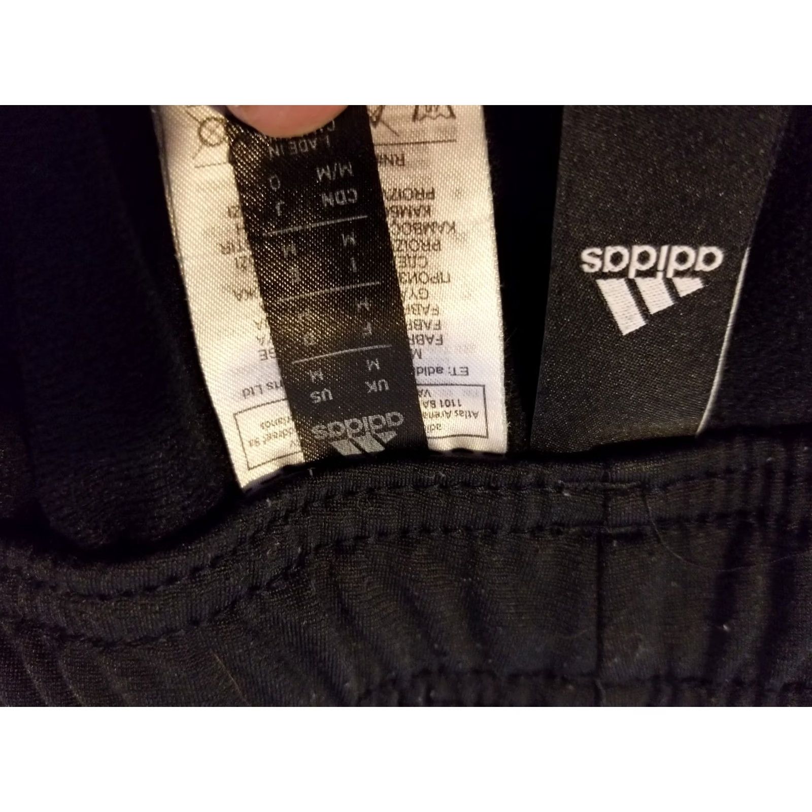 Adidas Mens adidas Pants M Medium Black Jogger Athletic Gym Workout Size US 31 - 5 Thumbnail