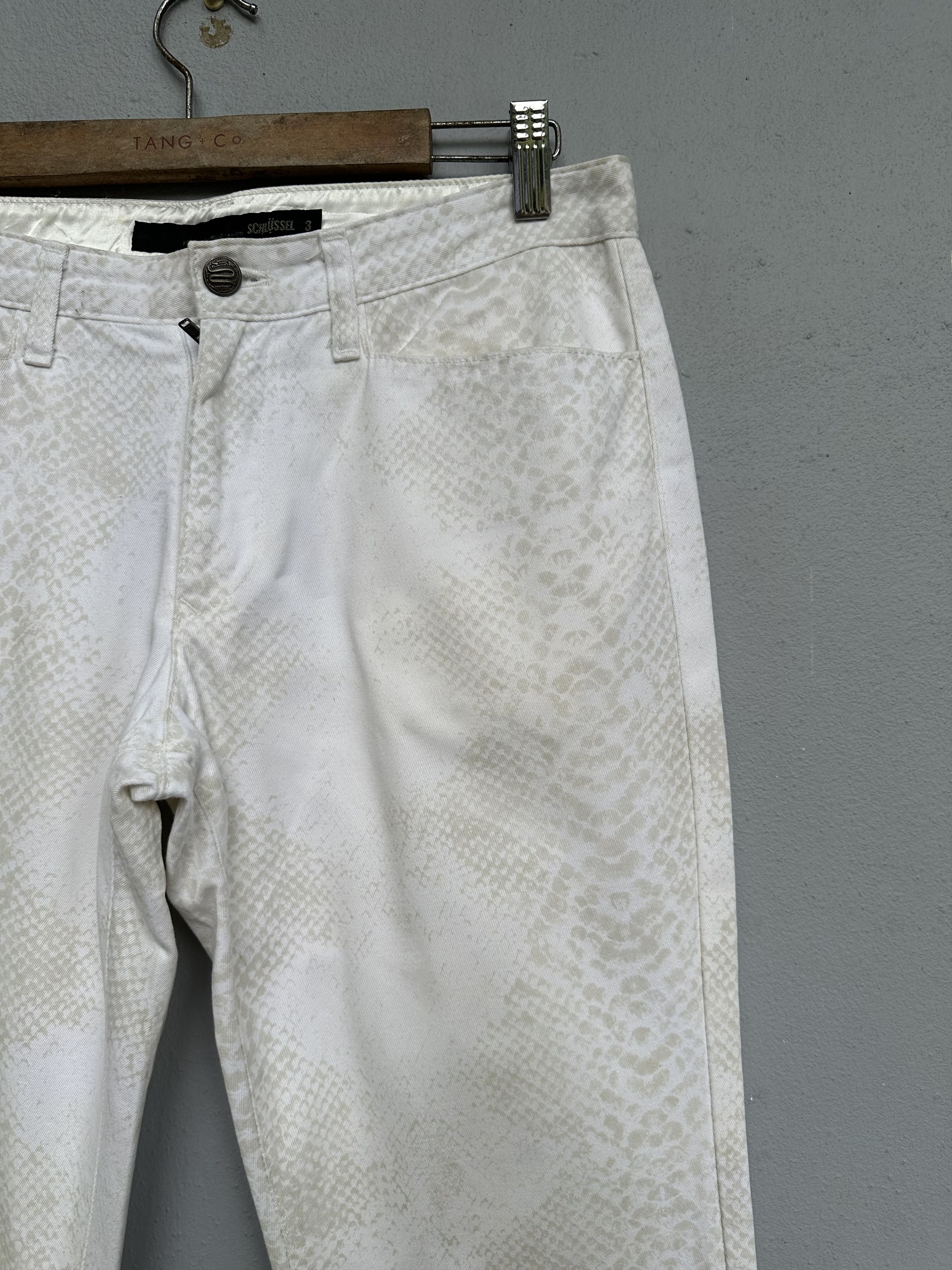 Hysteric Glamour Japanese Brand Schlussel White Scale Flare Denim Pant Size US 32 / EU 48 - 10 Thumbnail