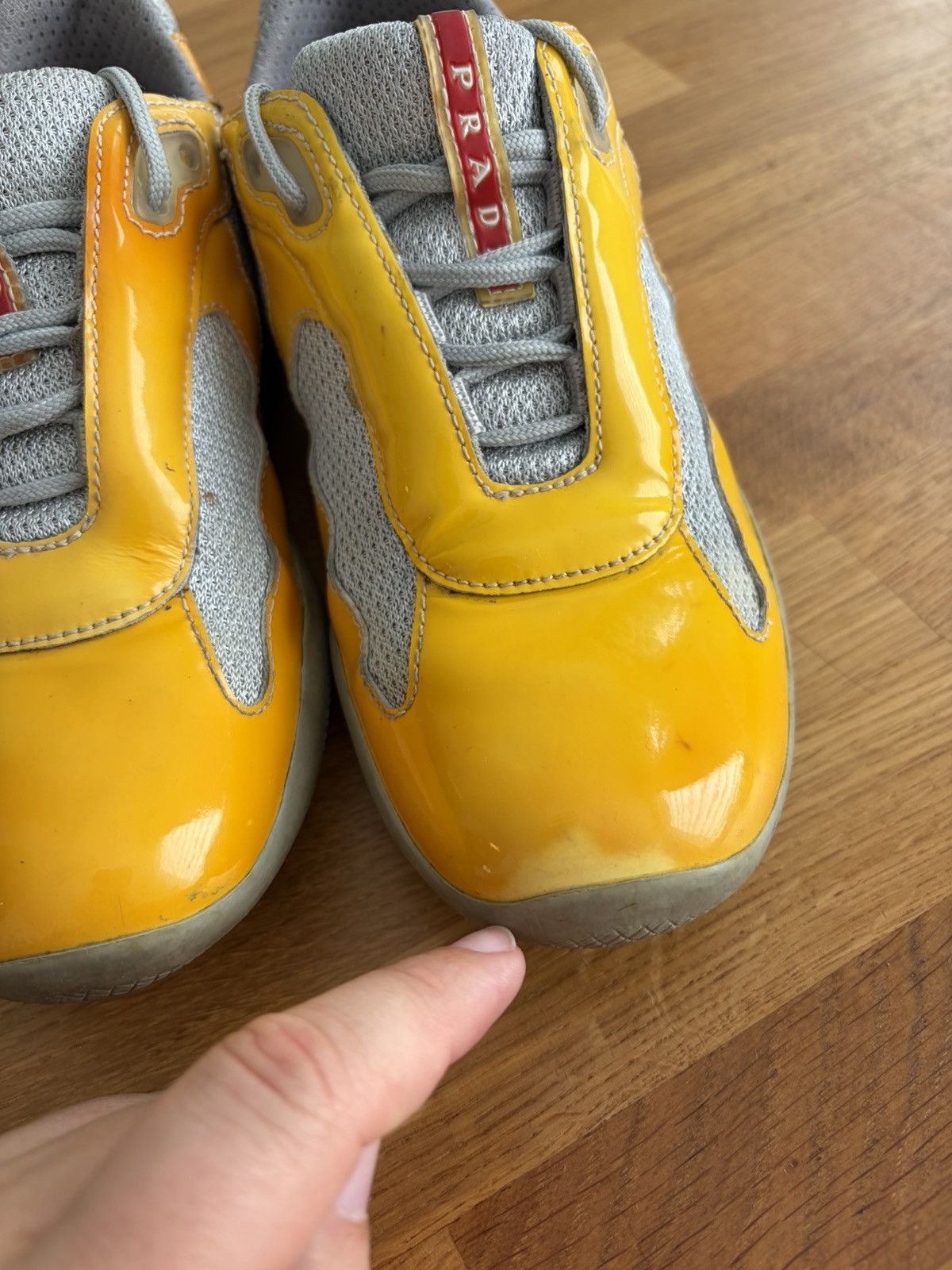 Prada Archival Prada America's Cup yellow sneakers 34 Size US 4 / IT 34 - 6 Thumbnail