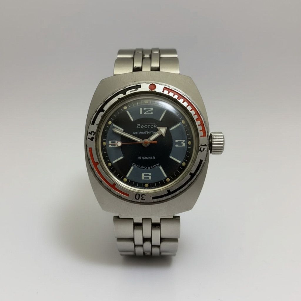 Vintage Vintage Mens Watch Vostok Amphibia Sector Dial Barrel 163 Size ONE SIZE - 6 Thumbnail