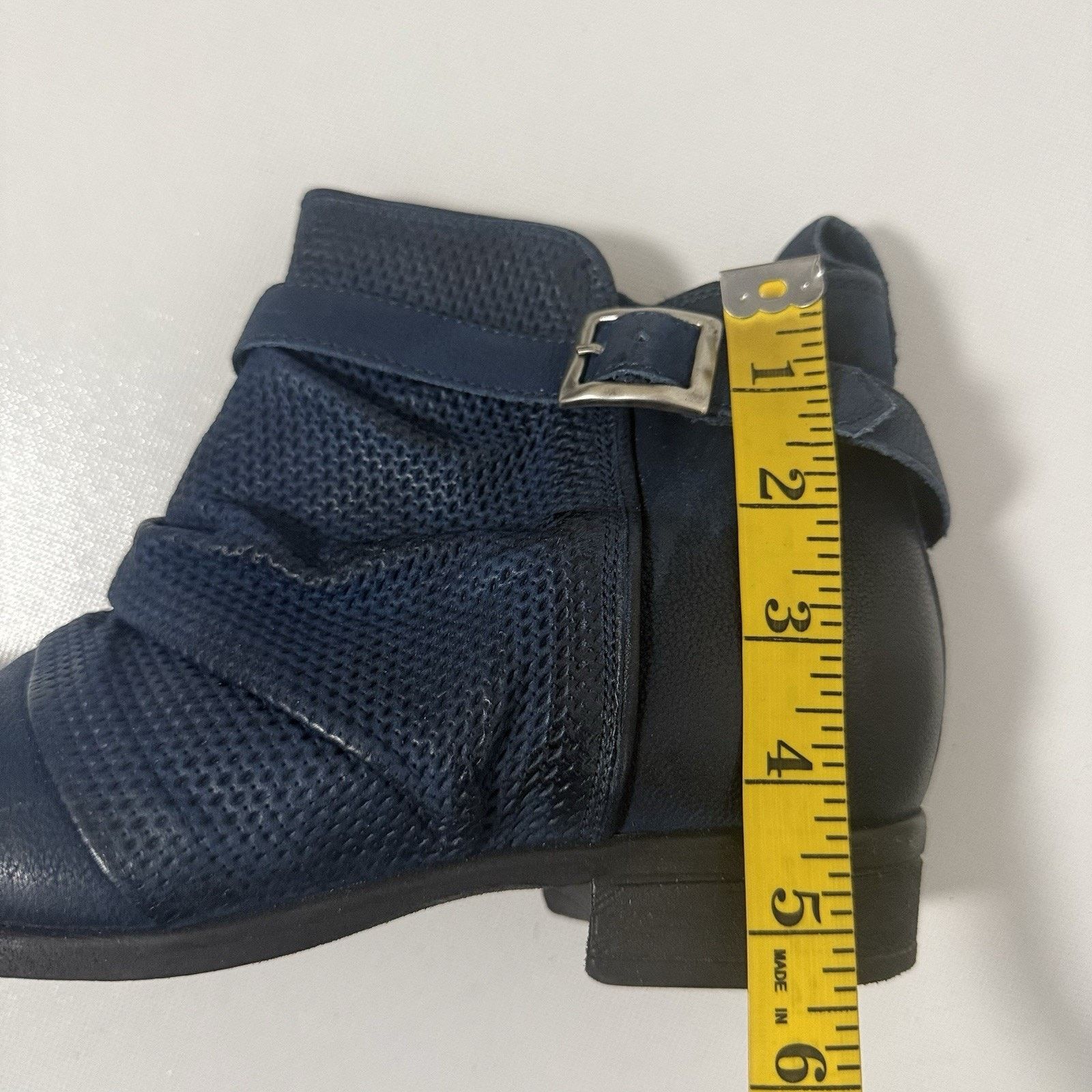 Other MIZ MOOZ Suzy Slouchy Ankle Booties Buckle Zip Blue Sapphire Size US 7.5 / IT 37.5 - 7 Thumbnail