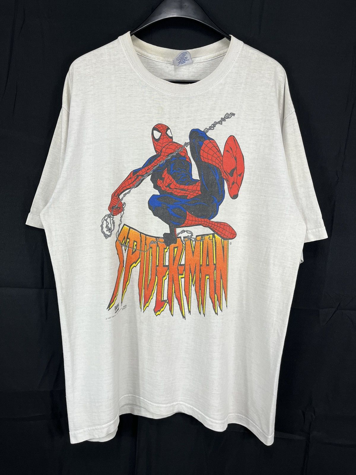 image of Comics x Marvel Comics 1997 Spider Man Vintage Marvel T-Shirt Single Stitch XL in White, Men's