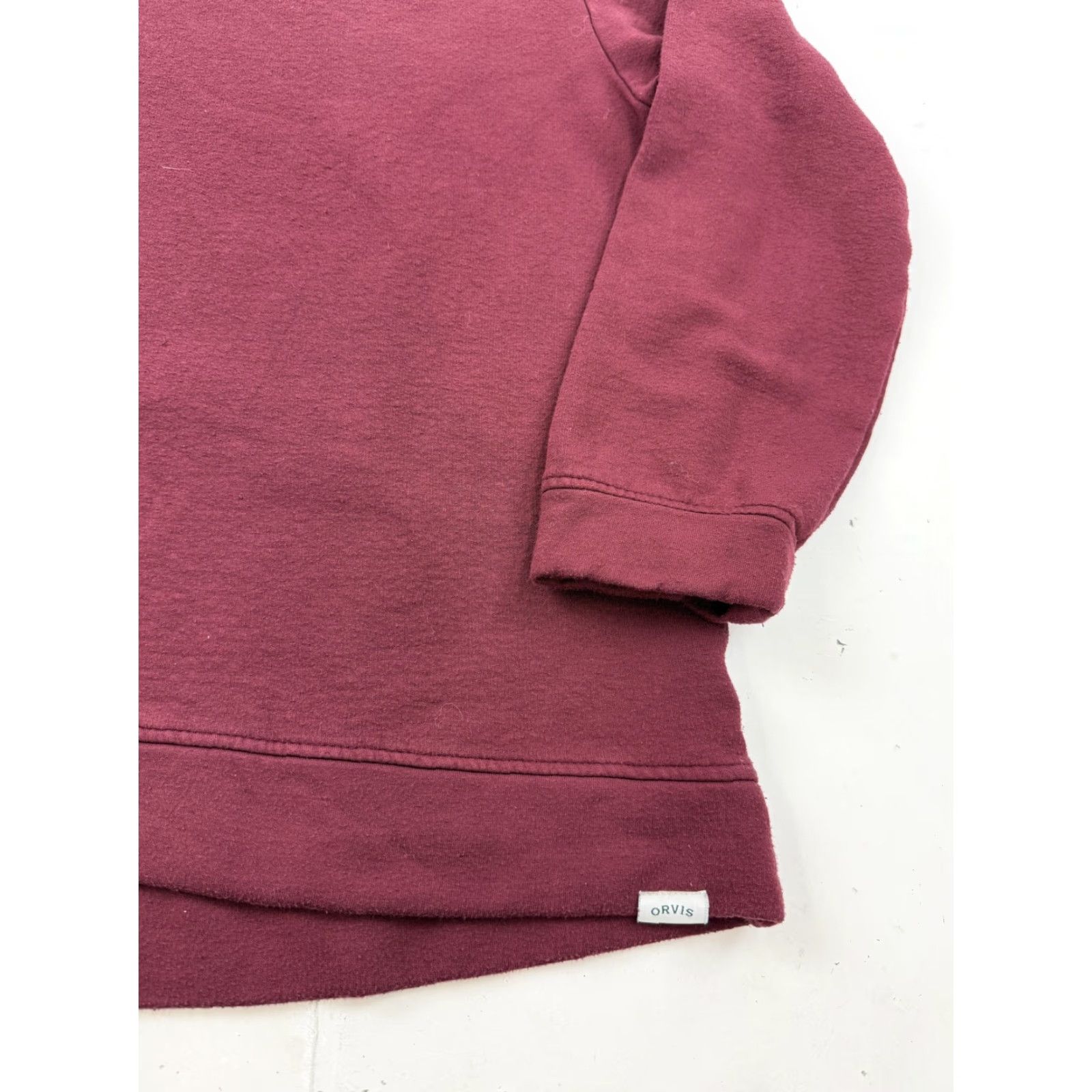 Orvis Orvis Classic Collection Sweatshirt Womens Large Red Crewneck Fleece Pullover Casual Fall Long Sleeve Logo (Relaxed) Size L / US 10 / IT 46 - 2 Thumbnail
