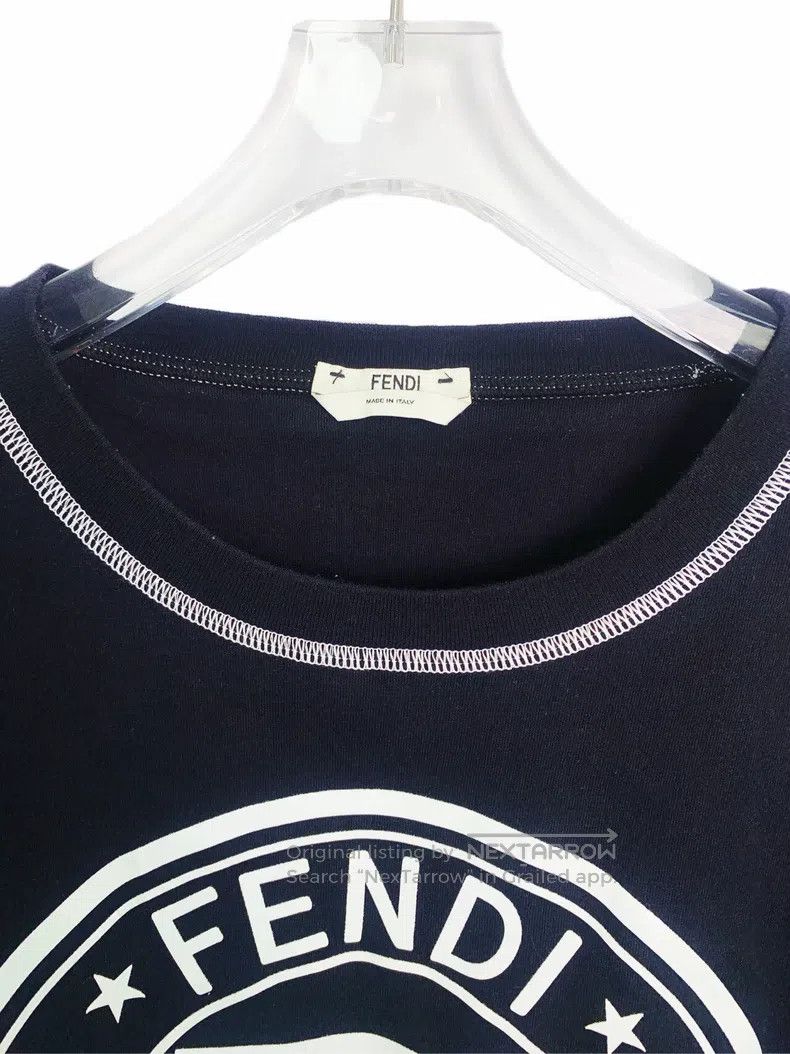 Fendi Fendi Black side Logo print stripe round neck short sleeve Size S / US 4 / IT 40 - 3 Thumbnail