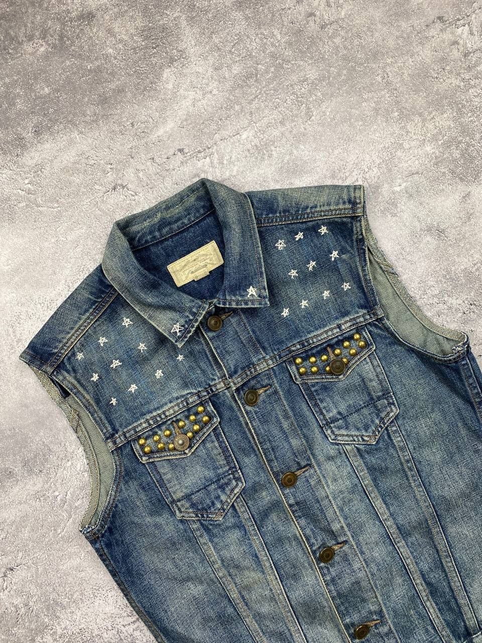 Allsaints Allsaints Selvedge Denim Vest Trucker Jacket Faded Biker Size US M / EU 48-50 / 2 - 4 Thumbnail