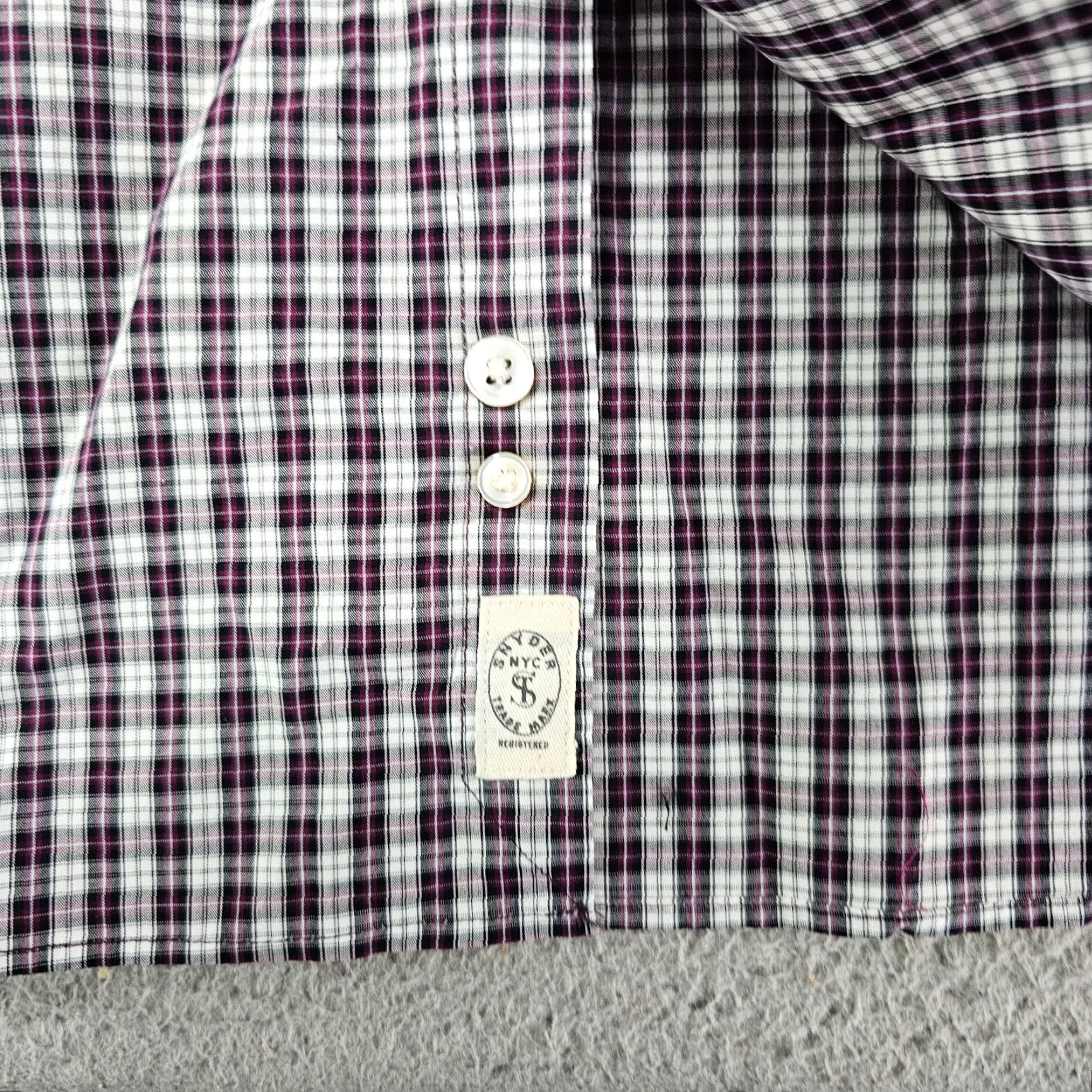 Todd Snyder Todd Snyder Dress Shirt Mens 16 34/35 Purple Check Button Up Long Sleeve Cotton Size 42R - 6 Thumbnail