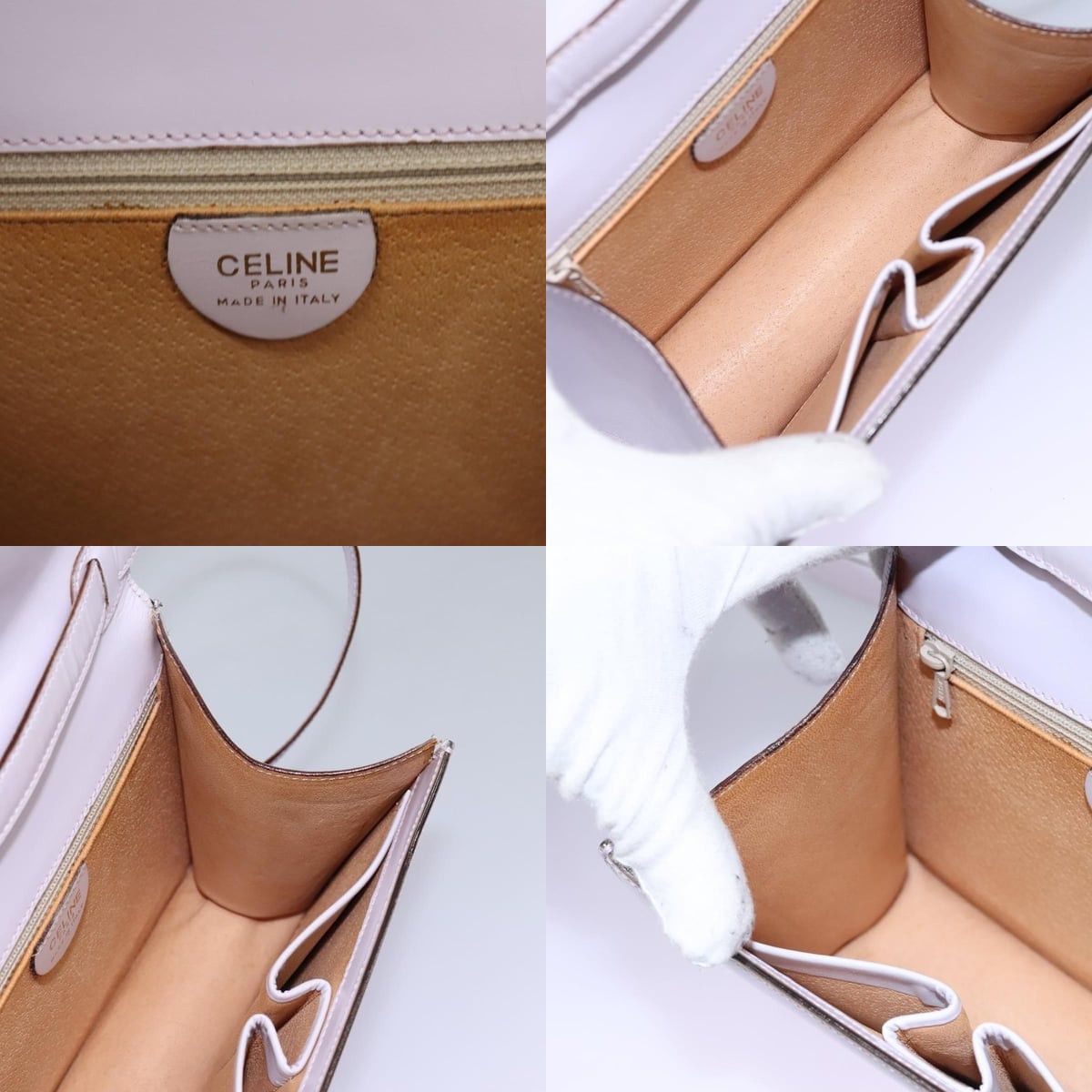 Celine CELINE Hand Bag Leather Purple Gold Size ONE SIZE - 13 Thumbnail