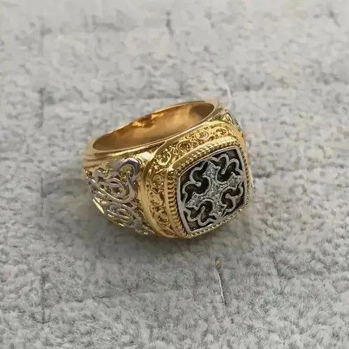 Jewelry × Vintage Punk Carved Pattern Rings Size ONE SIZE - 1 Thumbnail