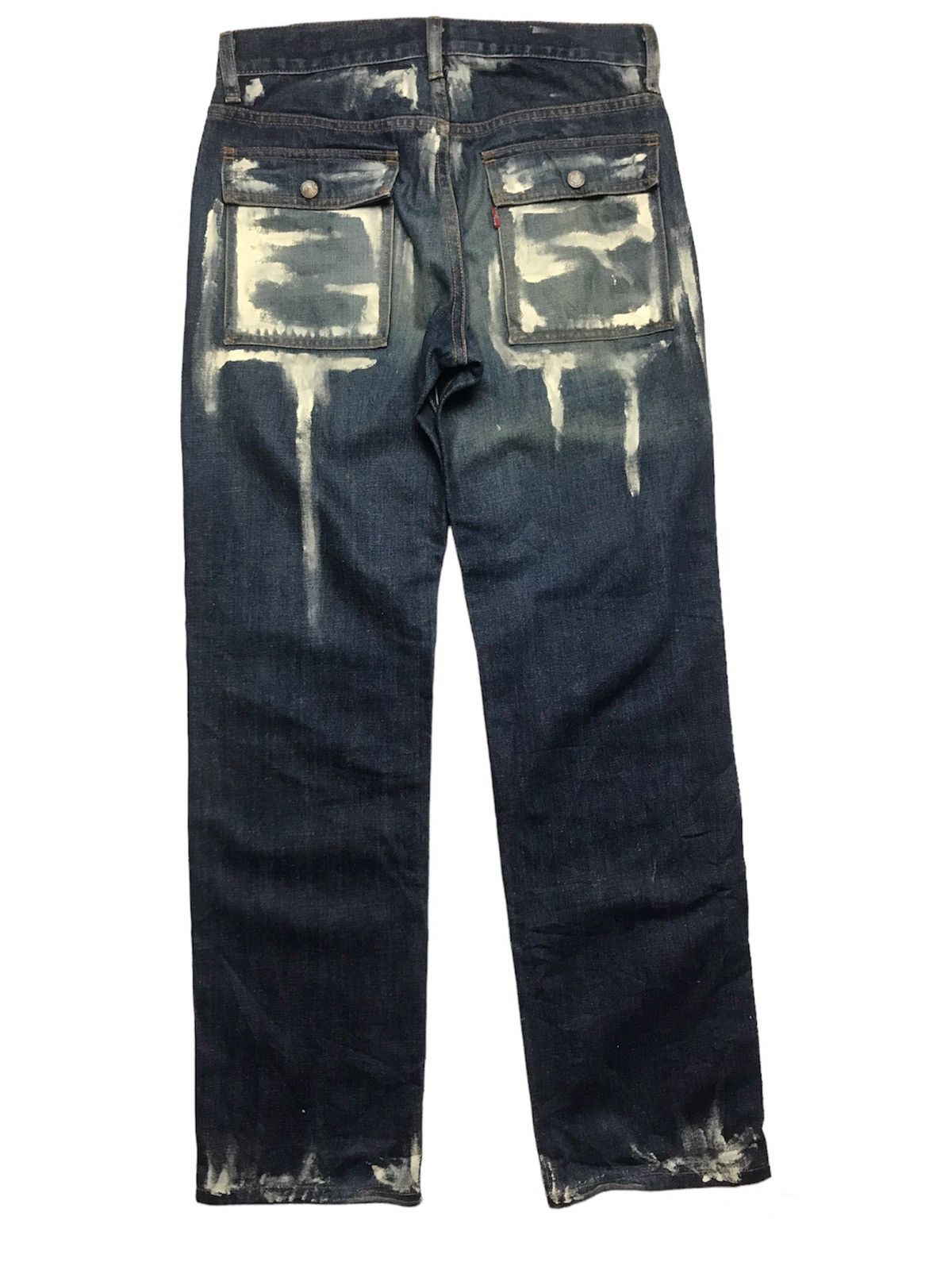 Levi's × Levi's Vintage Clothing Levi's 755 Red Tab Tight Baker Pants Paint Splatter W30 Size US 30 / EU 46 - 2 Thumbnail