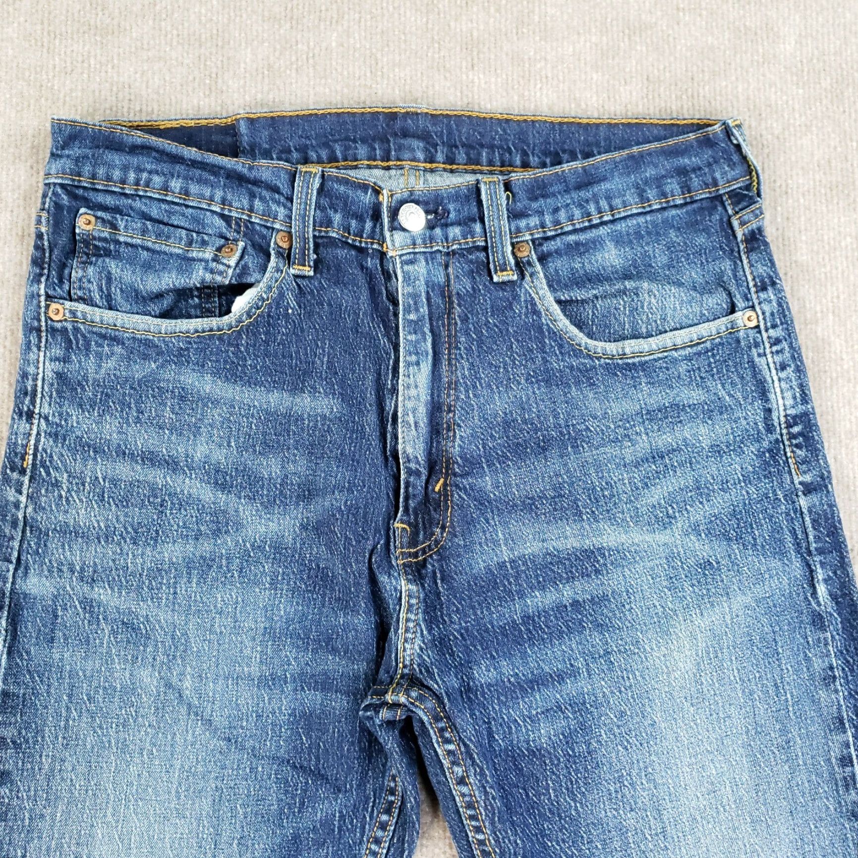 Levi's Levi's 505 Jeans Men 32x29 Blue Straight Classic Stretch Denim Casual Regular Modern 90s Mens Size US 32 / EU 48 - 2 Thumbnail