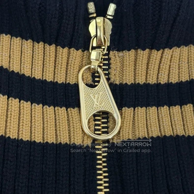 Louis Vuitton Louis Vuitton Black and Brown Checkerboard Wool Zip Cardig Size US S / EU 44-46 / 1 - 7 Thumbnail