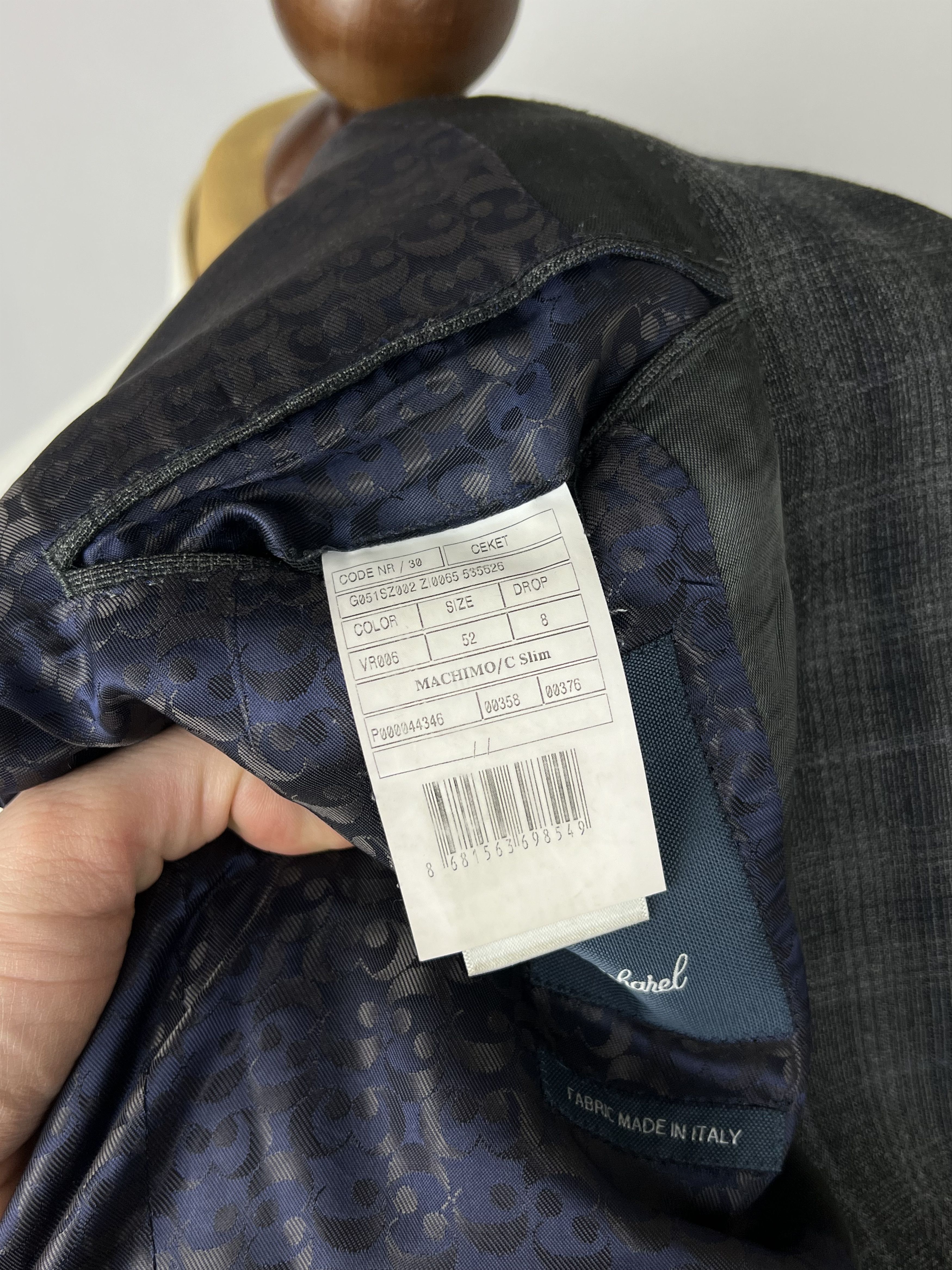 Italic CACHAREL x Zignone 100% Pure Wool Plaid Slim 2 Piece Suit Size 42R - 11 Thumbnail