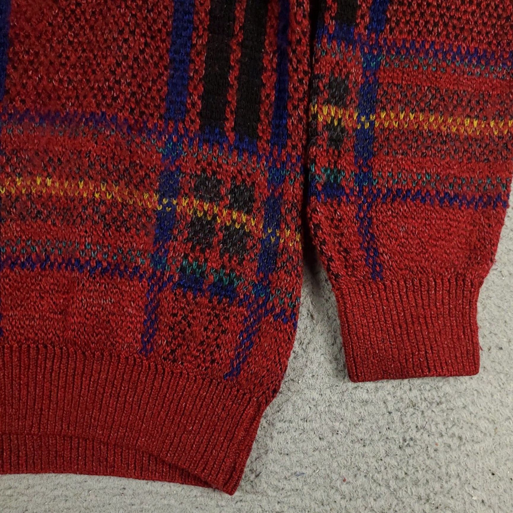 Jantzen Jantzen Mens Large Red Plaid Sweater Vintage USA Casual Pullover Size US L / EU 52-54 / 3 - 4 Thumbnail