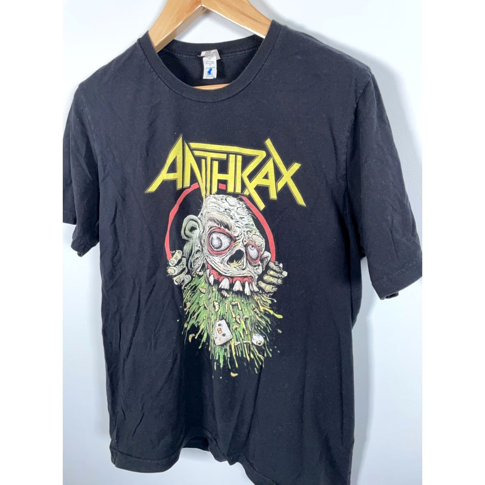 Tultex Anthrax 2022 Tour T-Shirt Women's 2XL Black Double Sided Print Tultex Shirt Size XXL / US 16-18 / IT 52-54 - 7 Thumbnail