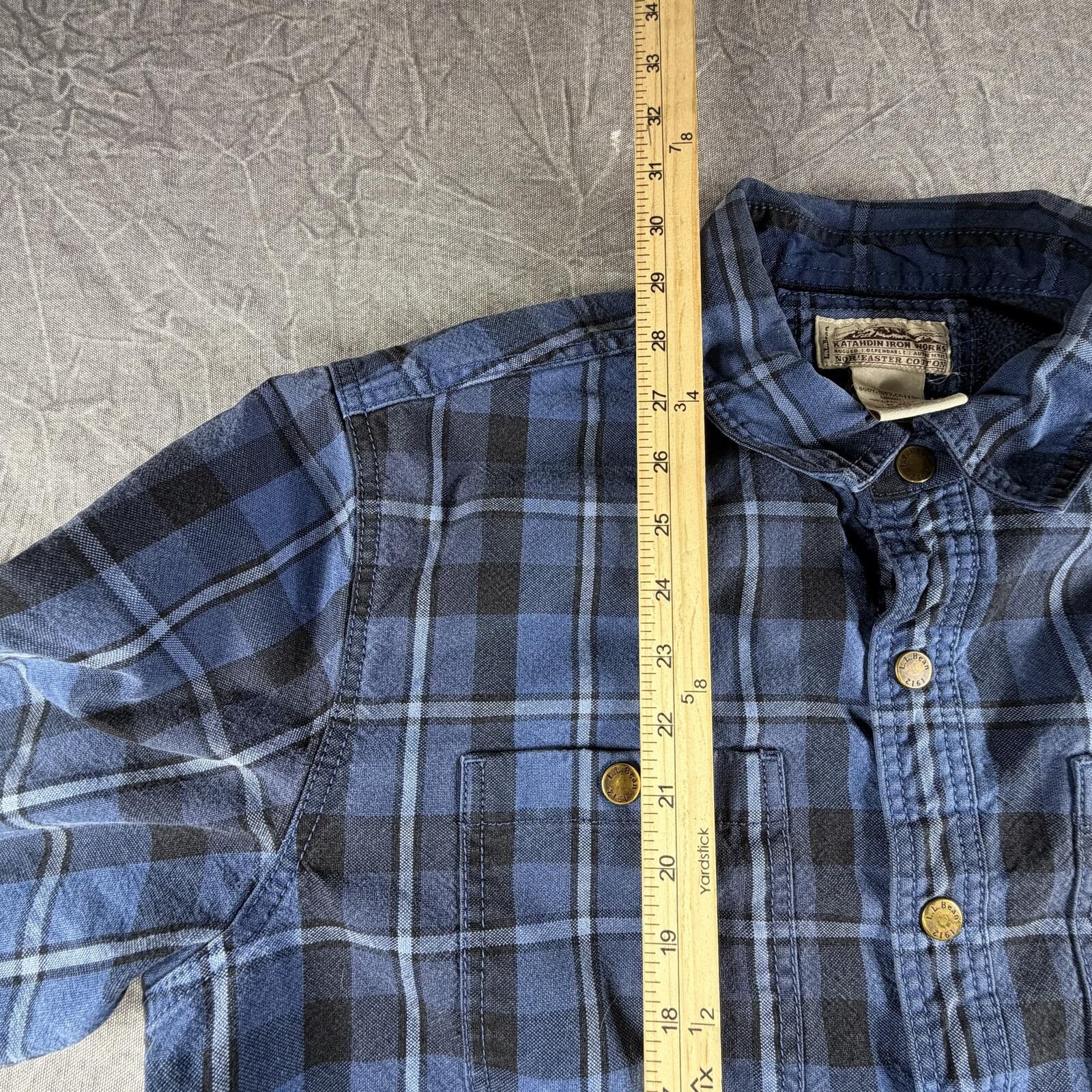 L.L. Bean L.L. Bean Jacket Men's M Blue Katahdin Iron Works Fleece Size US M / EU 48-50 / 2 - 4 Thumbnail
