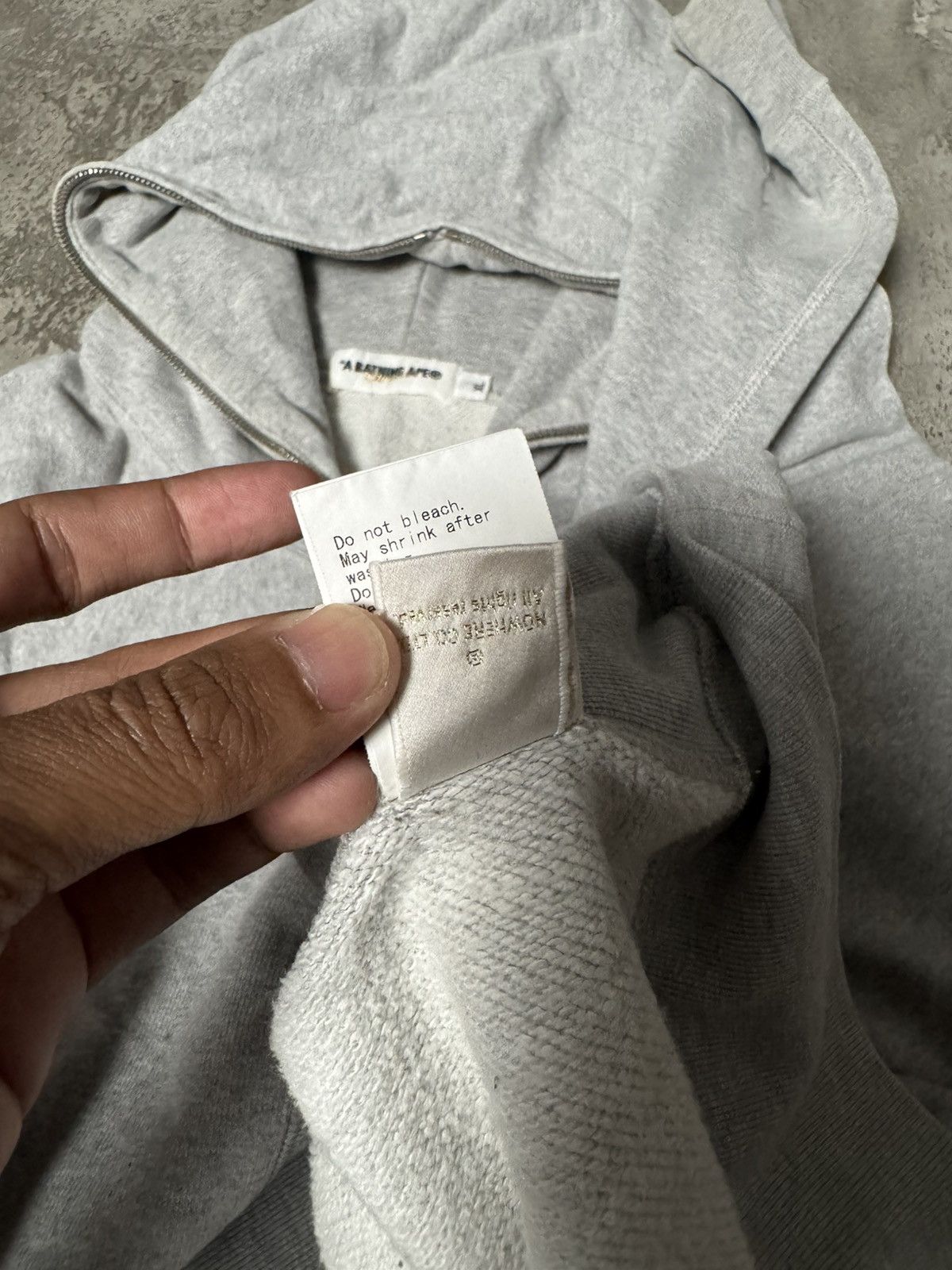 Bape VINTAGE BABY MILO BY BATHING APE GREY HOODIE WITH ZIPER Size US XL / EU 56 / 4 - 14 Thumbnail