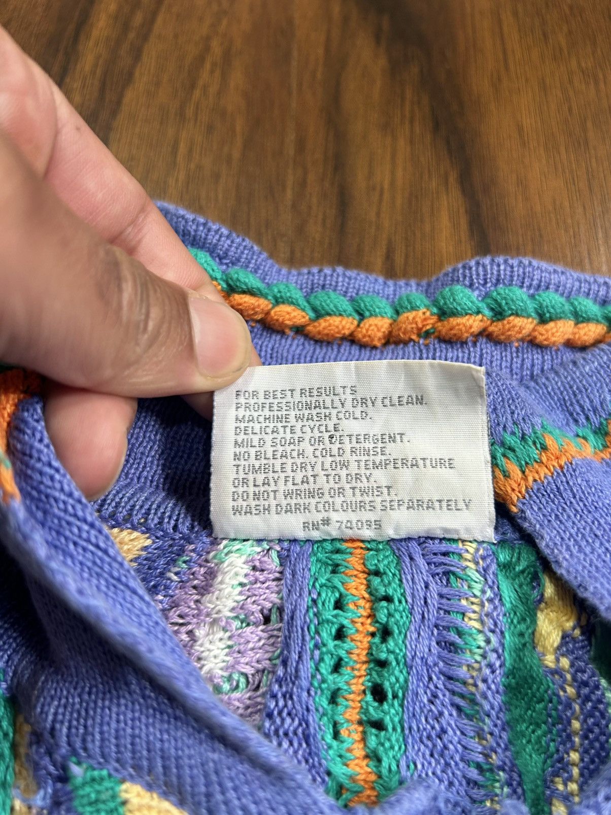 Coogi CRAZY RARE COOGI 3D MULTICOLOURED CABLE POLO KNIT Size US M / EU 48-50 / 2 - 7 Thumbnail