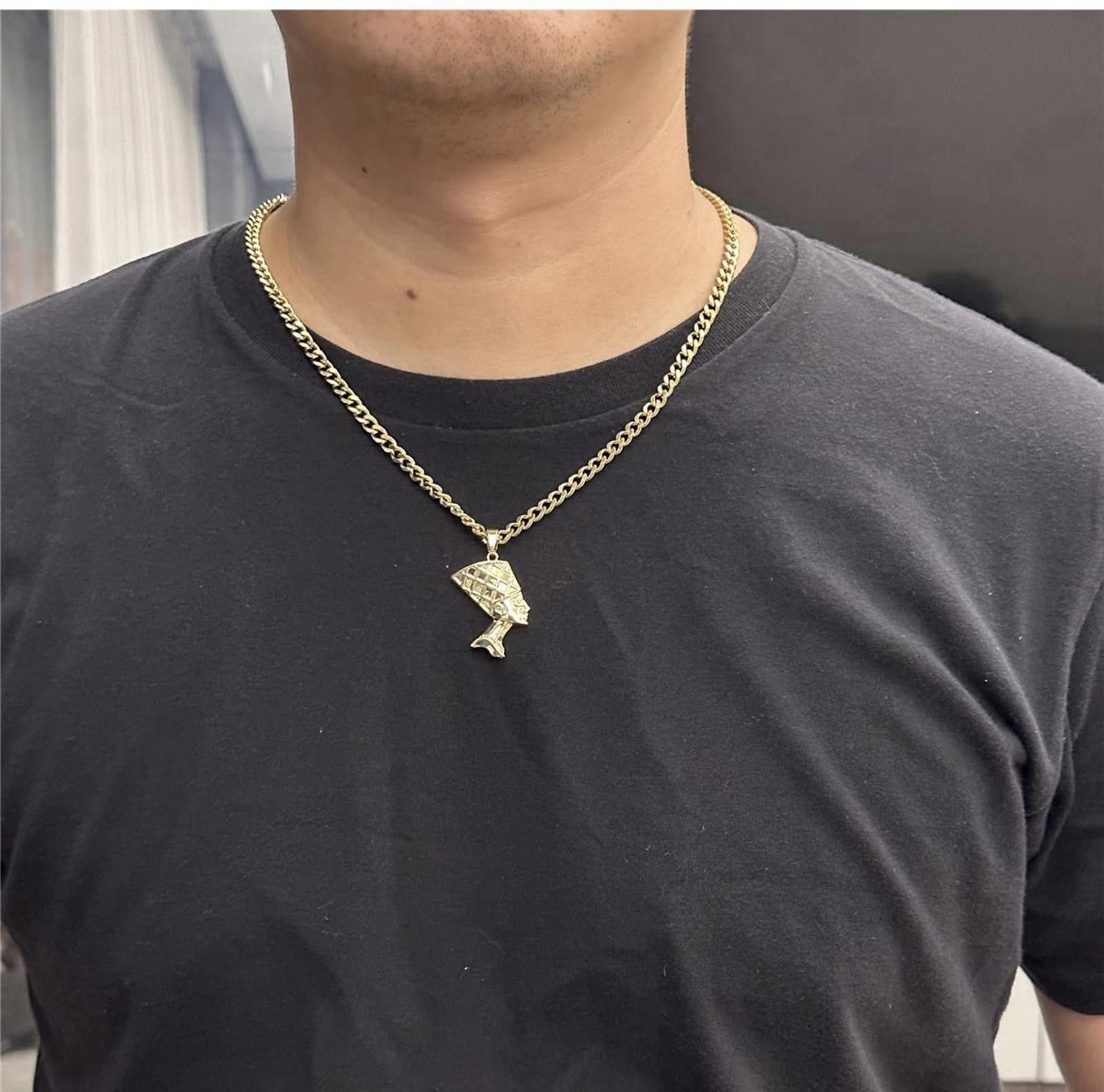 The Unbranded Brand Egyptian Queen Nefertiti Necklace 14k Gold Platted Nefertiti Size ONE SIZE - 4 Thumbnail