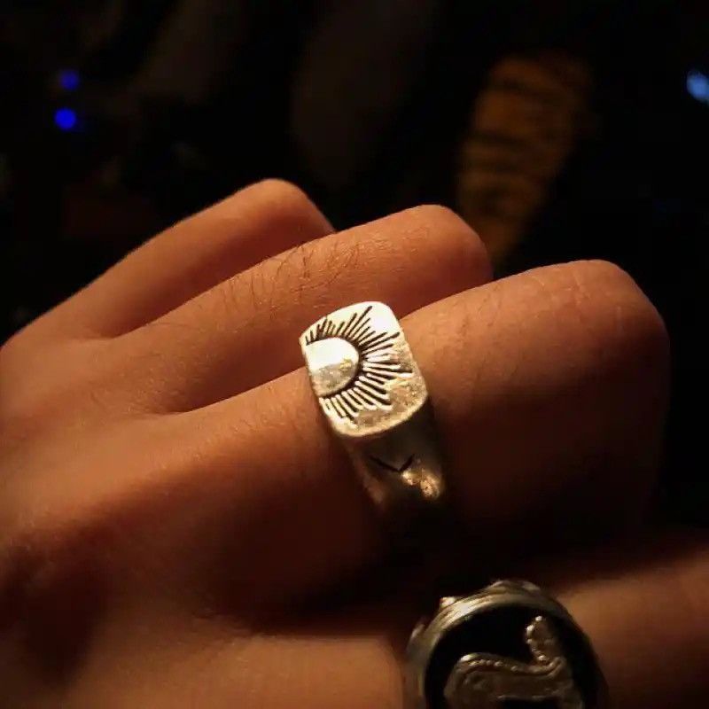Jewelry New Punk Style Sunrise Dusk Ring Size ONE SIZE - 2 Thumbnail
