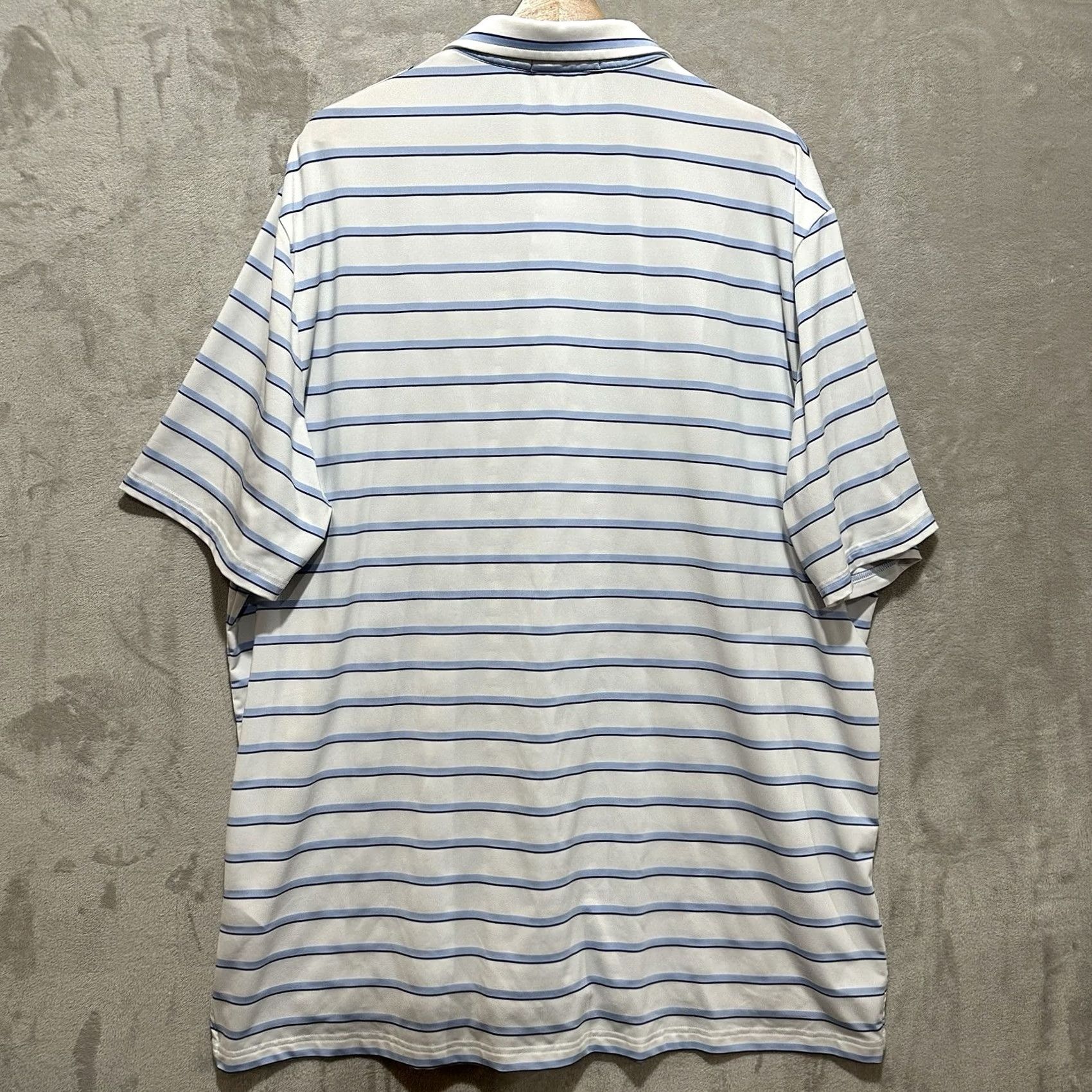 RLX Ralph Lauren Ralph Lauren RLX Wailea Golf Club Polo Shirt 2XL White Striped Short Sleeve Polo Mens Size US XXL / EU 58 / 5 - 2 Thumbnail