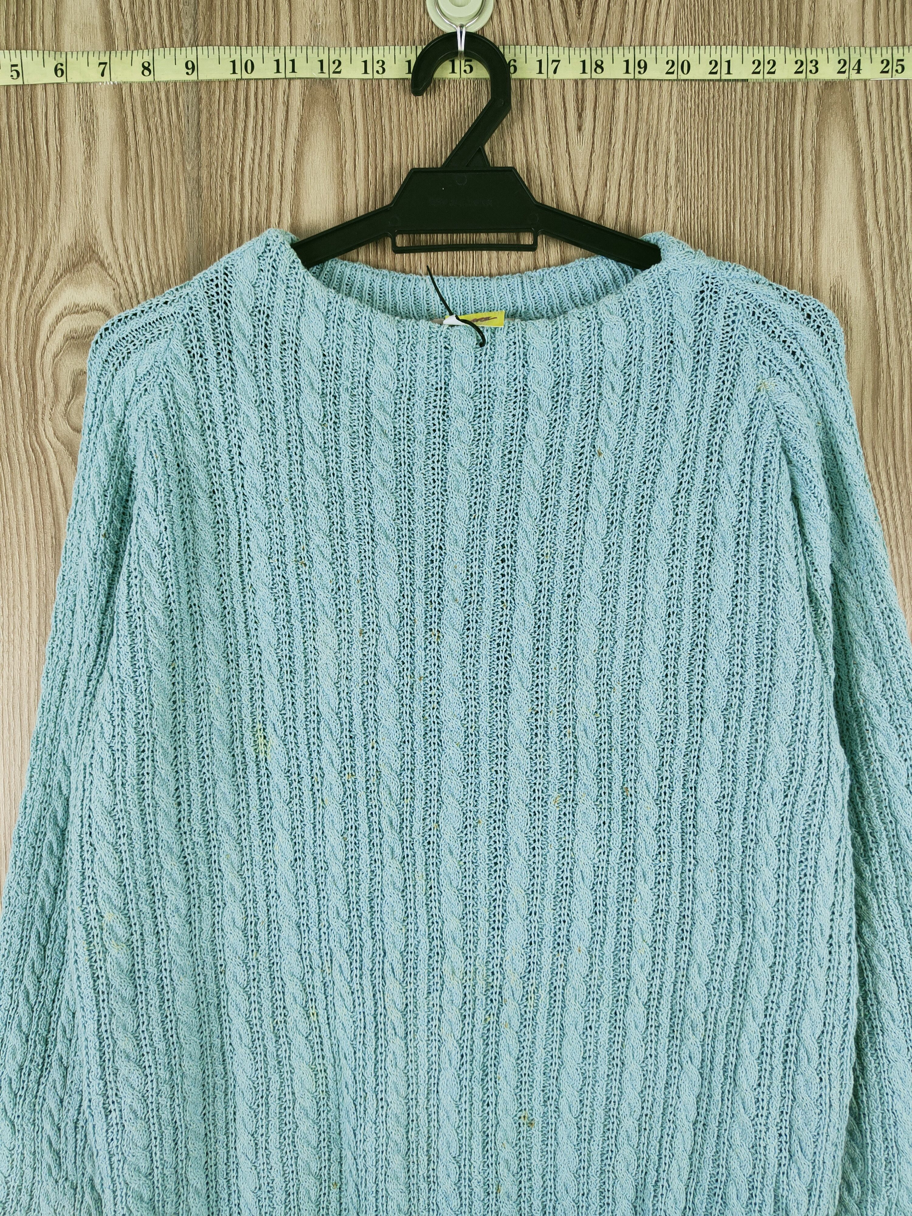Aran Isles Knitwear Lema Jour Blue Knitwear Sweatshirts #W151 Size L / US 10 / IT 46 - 2 Thumbnail