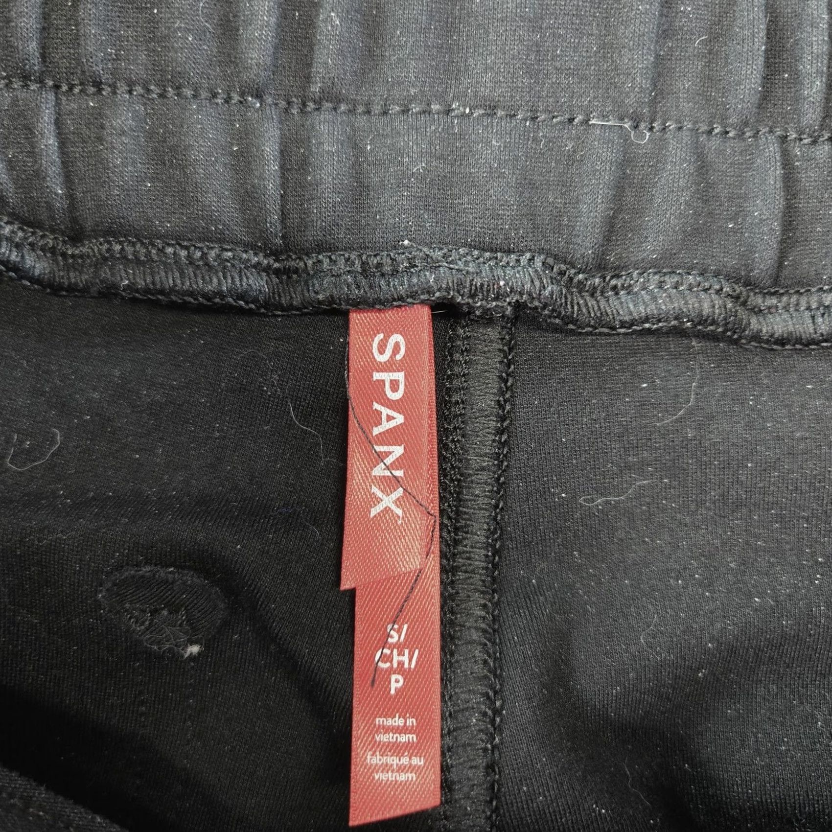 Spanx Spanx Pants Womens S Black Jogger Knit Pockets Elastic Waist Cuffed Pull On Size 28" / US 6 / IT 42 - 6 Thumbnail