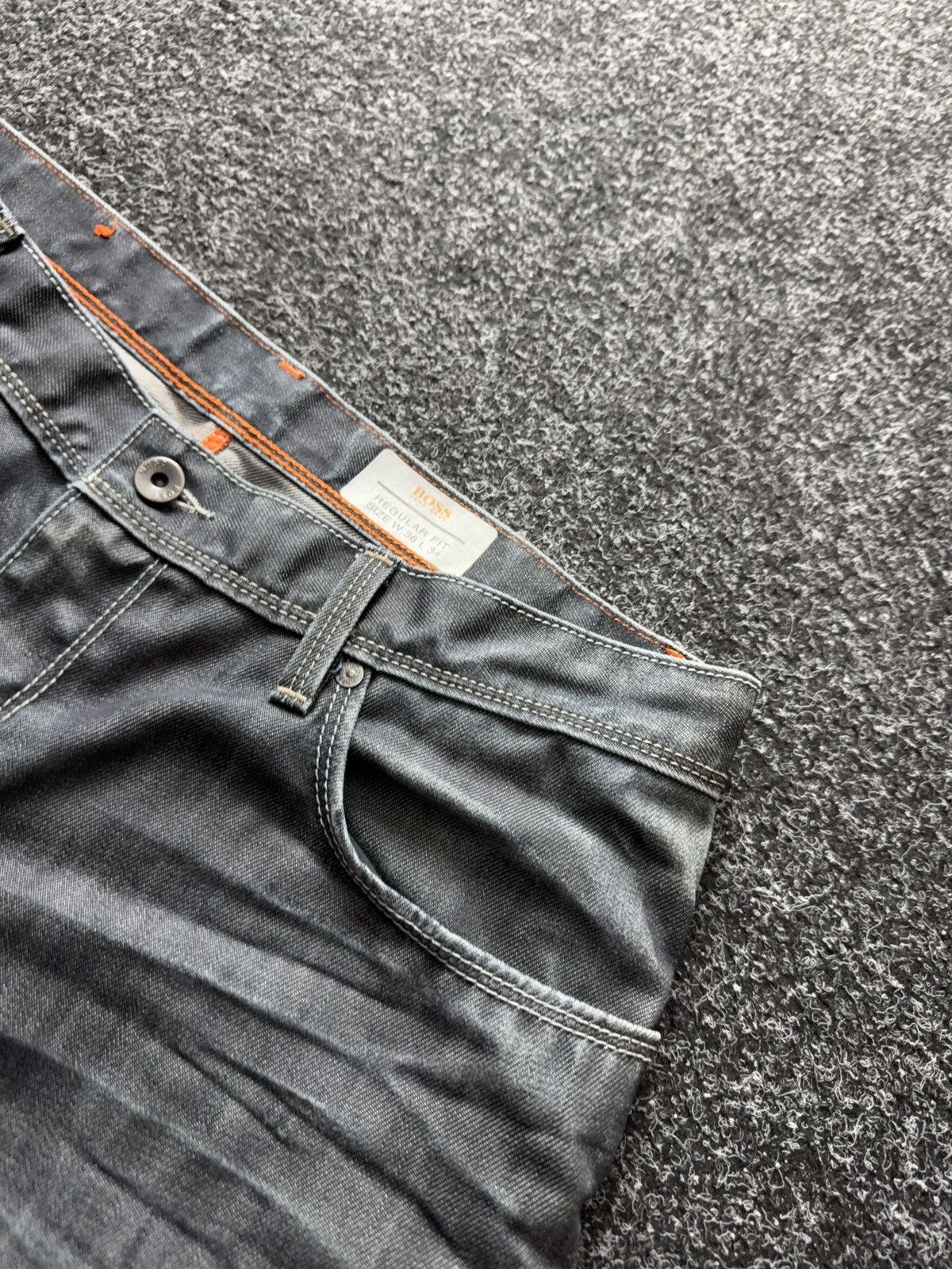 Hugo Boss Avant Garde 00s Vntg Hugo Boss Black Denim Jeans Regular Fit Size US 34 / EU 50 - 6 Thumbnail
