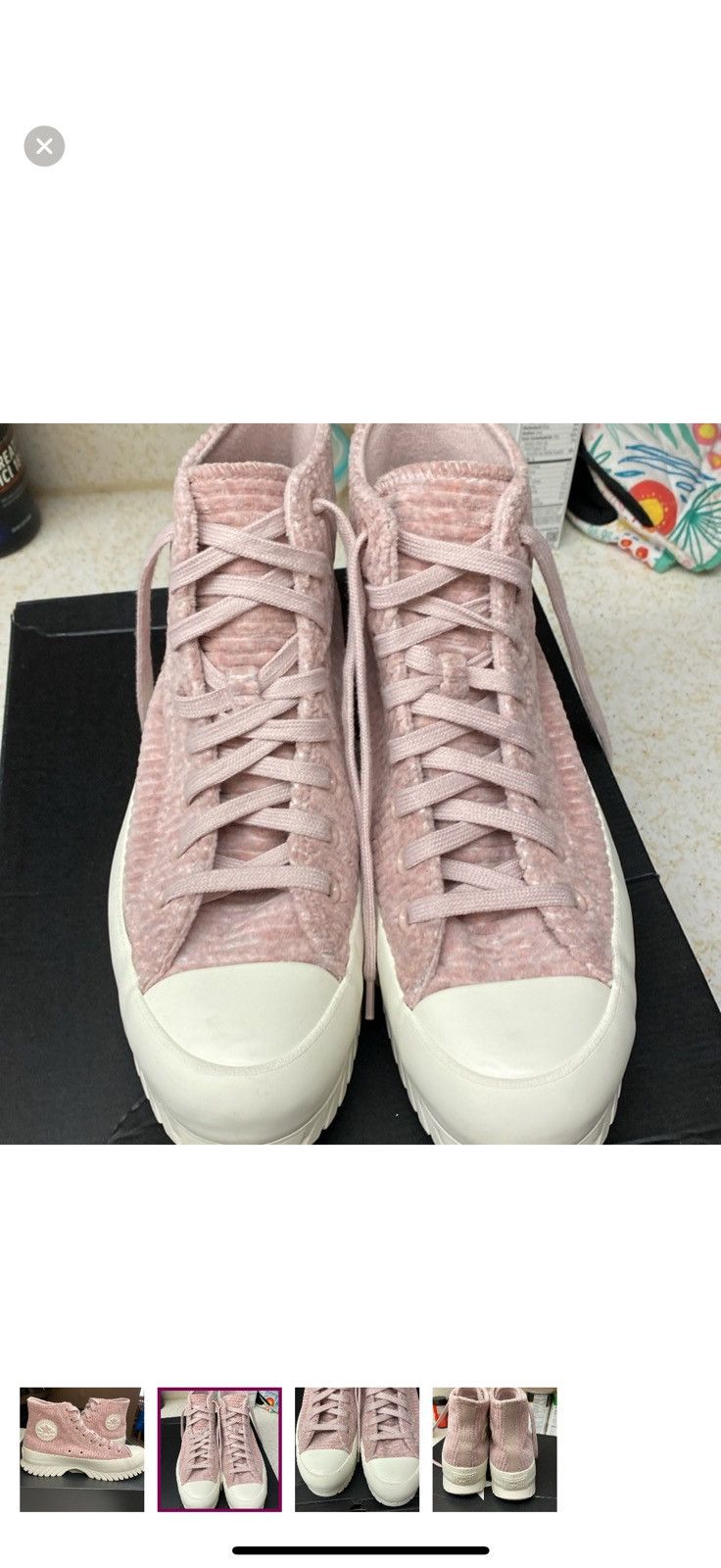 Other Converse high top corduroy mauve sneakers Size US 11 / IT 41 - 2 Thumbnail