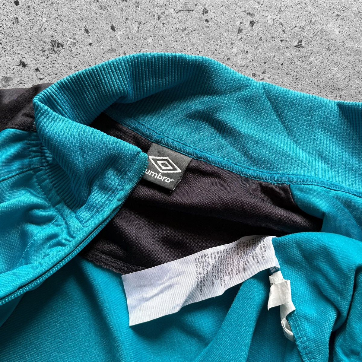 Umbro Umbro Mens Vintage Track Jacket Turquoise Black Full Zip Size US M / EU 48-50 / 2 - 5 Thumbnail