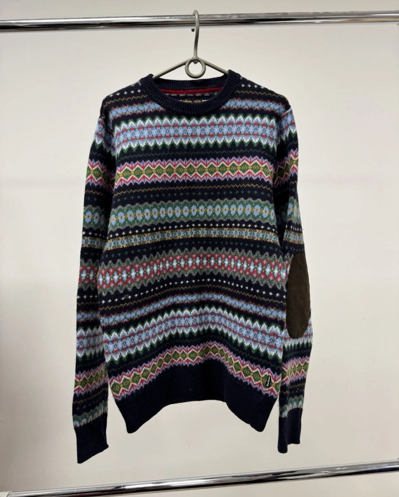 Barbour × Vintage Barbour Beacon Brand Sweater 100% Wool Crew Neck Jumper Size US S / EU 44-46 / 1 - 2 Thumbnail