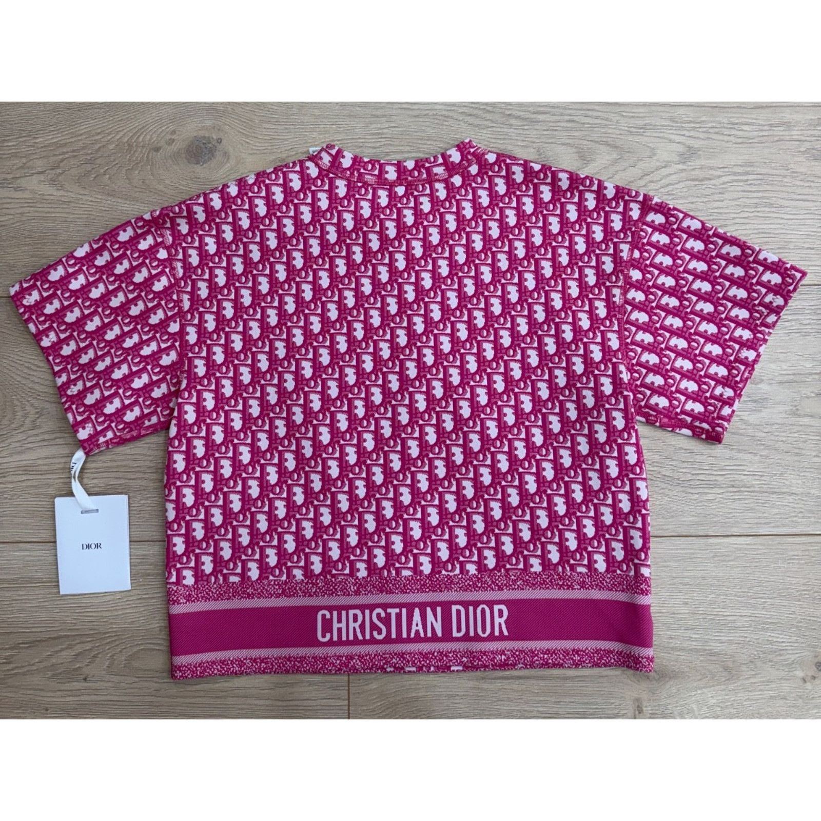 Dior Dior Jacquard Oblique Logo Pink White Short Sleeve Shirt 34 Size XS / US 0-2 / IT 36-38 - 15 Thumbnail