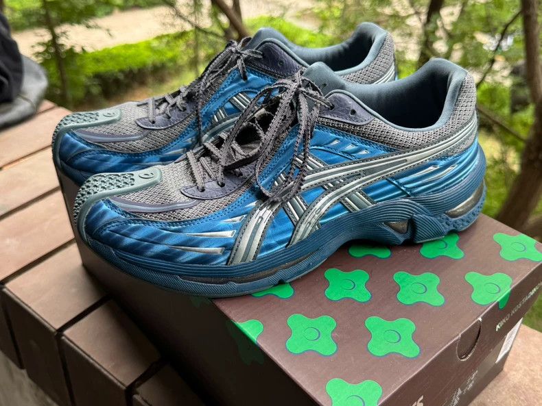 Kiko Kostadinov Kiko Kostadinov Asics GEL-FLAMMAE Blue Grey Silver Sports S Size US 9.5 / EU 42-43 - 1 Thumbnail