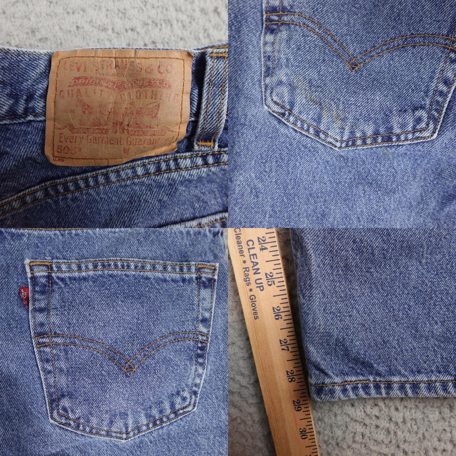 Levi's VINTAGE Levi's 505 Jeans Mens 36x30 (Fits 34x30) Blue Denim Regular Fit Straight 90s Size US 36 / EU 52 - 9 Thumbnail